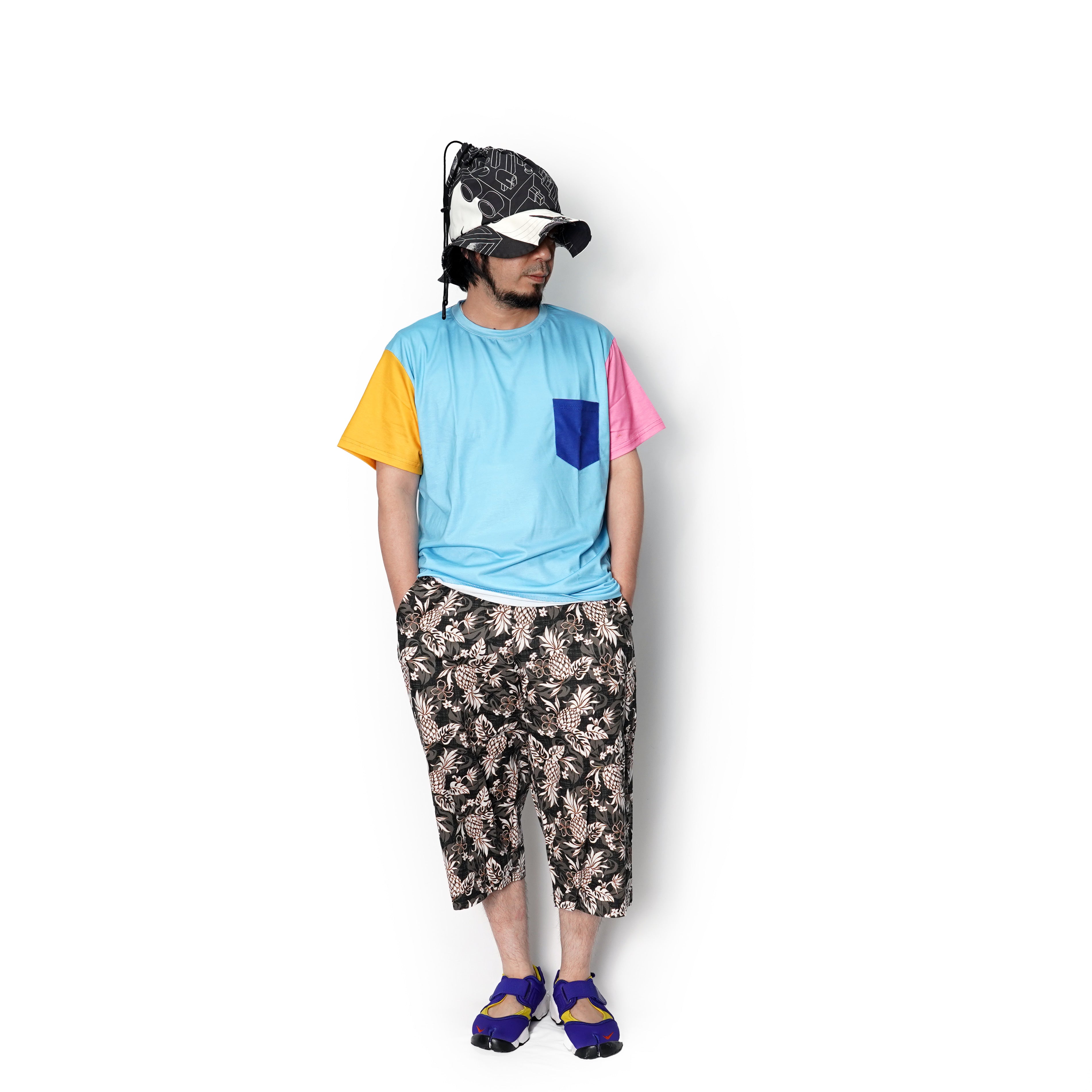 Color Block Tee Color: Deep Blue/Light Blue 【ANTLER&WOODS】【ネコポス選択可能】-ANTLER & WOODS-ADDICTION FUKUOKA