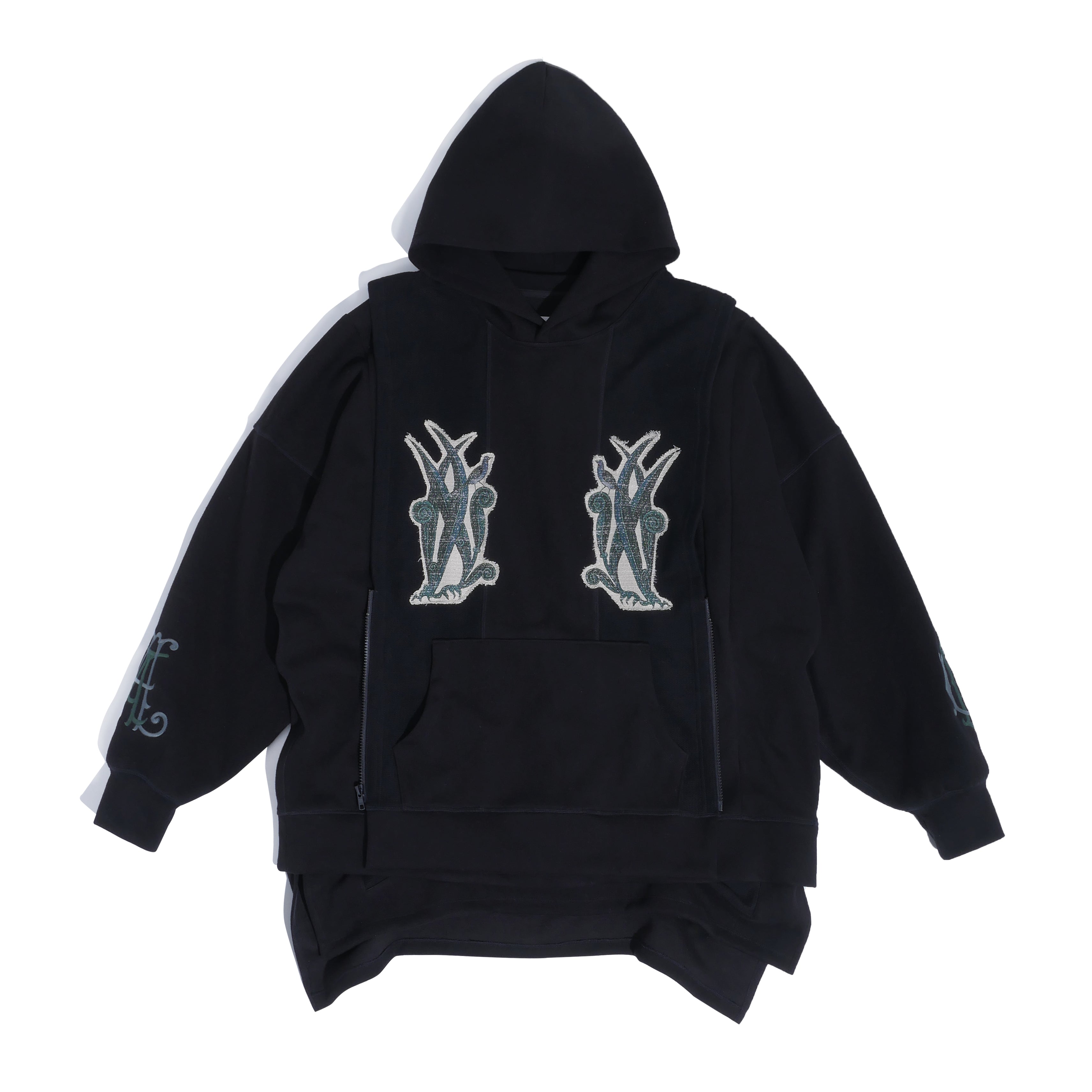No:ACRS22-T01 | Name:MANDRAGORA HOODIE | Color:Black | Size:Free【(A)CRYPSIS®】【SEIVSON_セイヴソン】【archive】