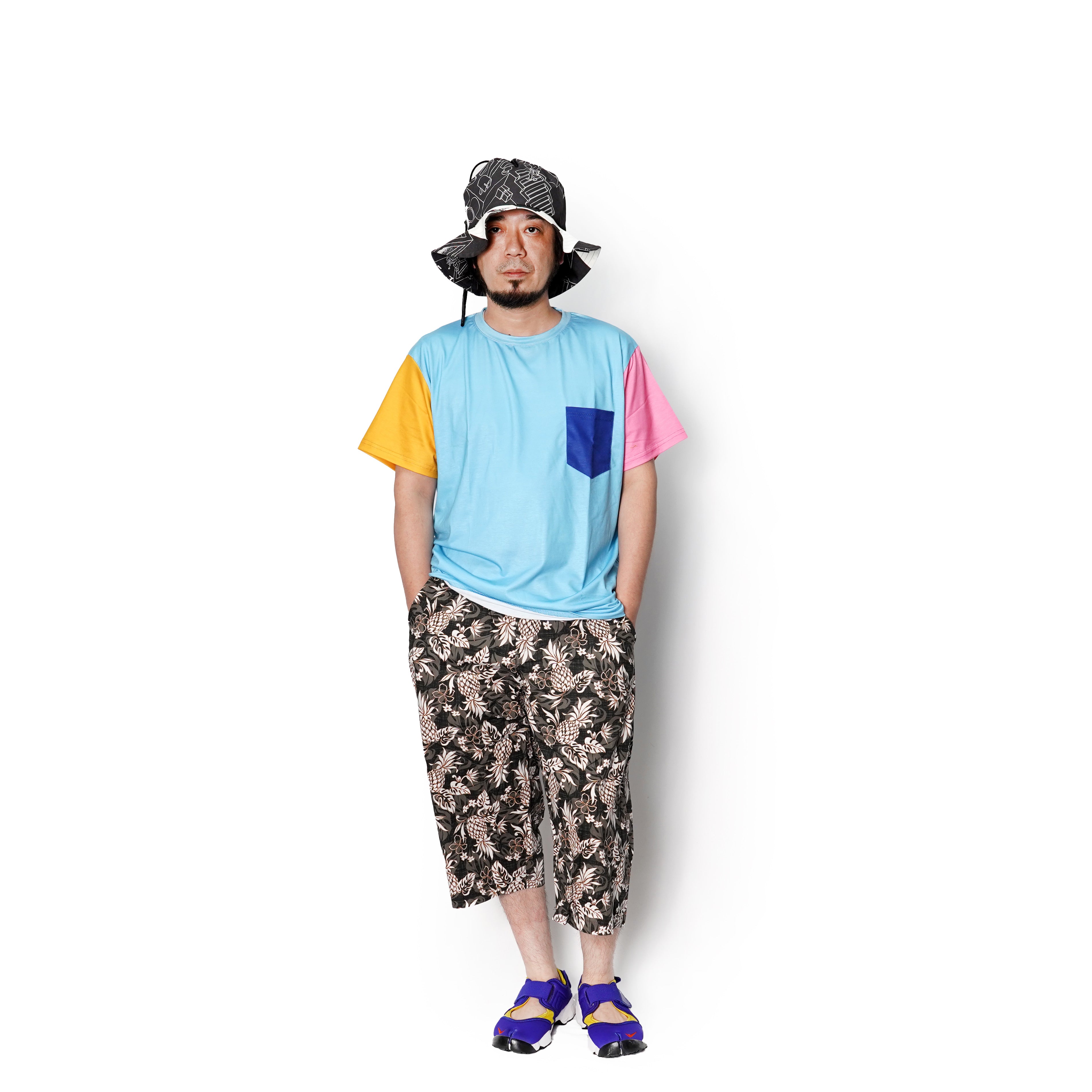 Color Block Tee Color: Deep Blue/Light Blue 【ANTLER&WOODS】【ネコポス選択可能】-ANTLER & WOODS-ADDICTION FUKUOKA