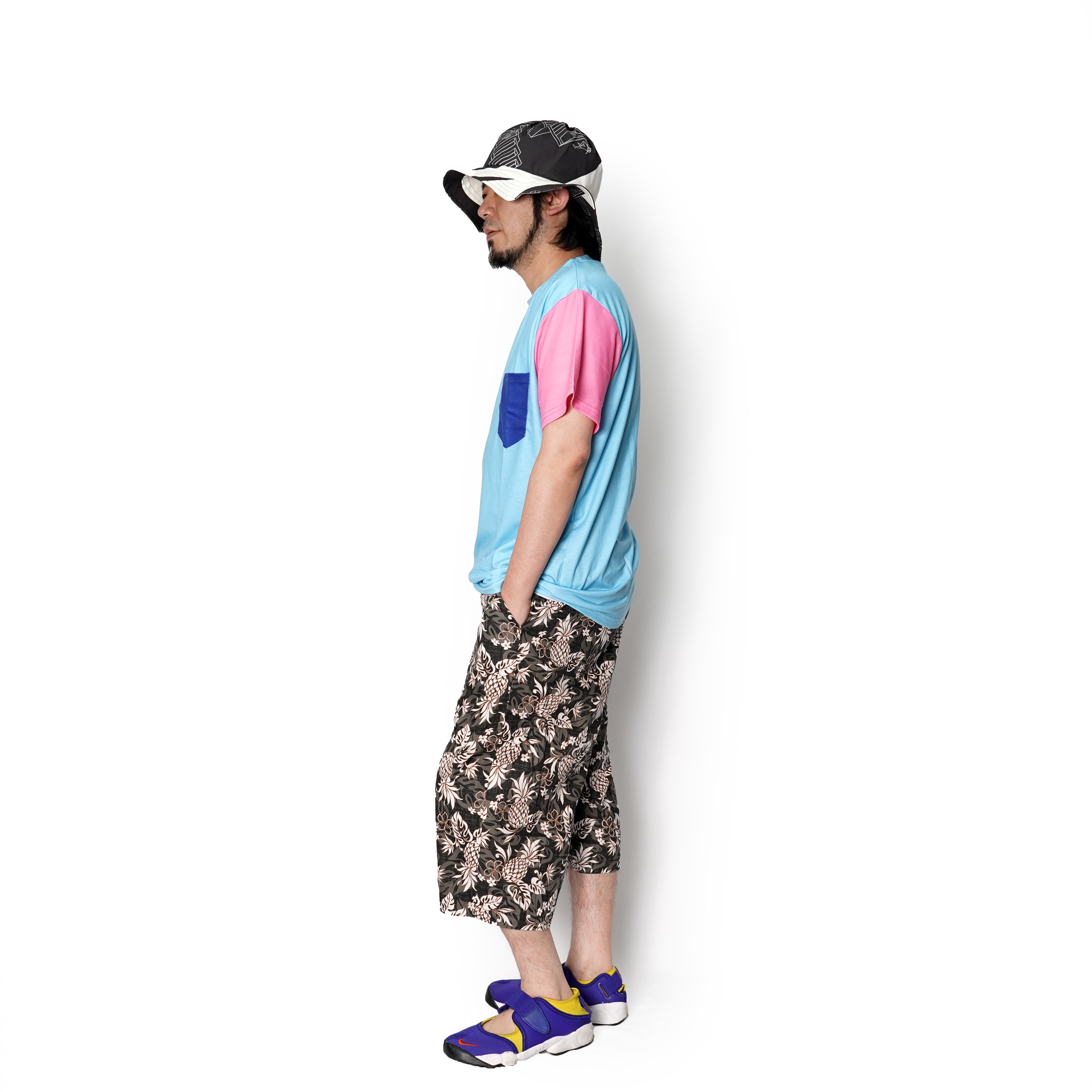 Color Block Tee Color: Deep Blue/Light Blue 【ANTLER&WOODS】【ネコポス選択可能】-ANTLER & WOODS-ADDICTION FUKUOKA