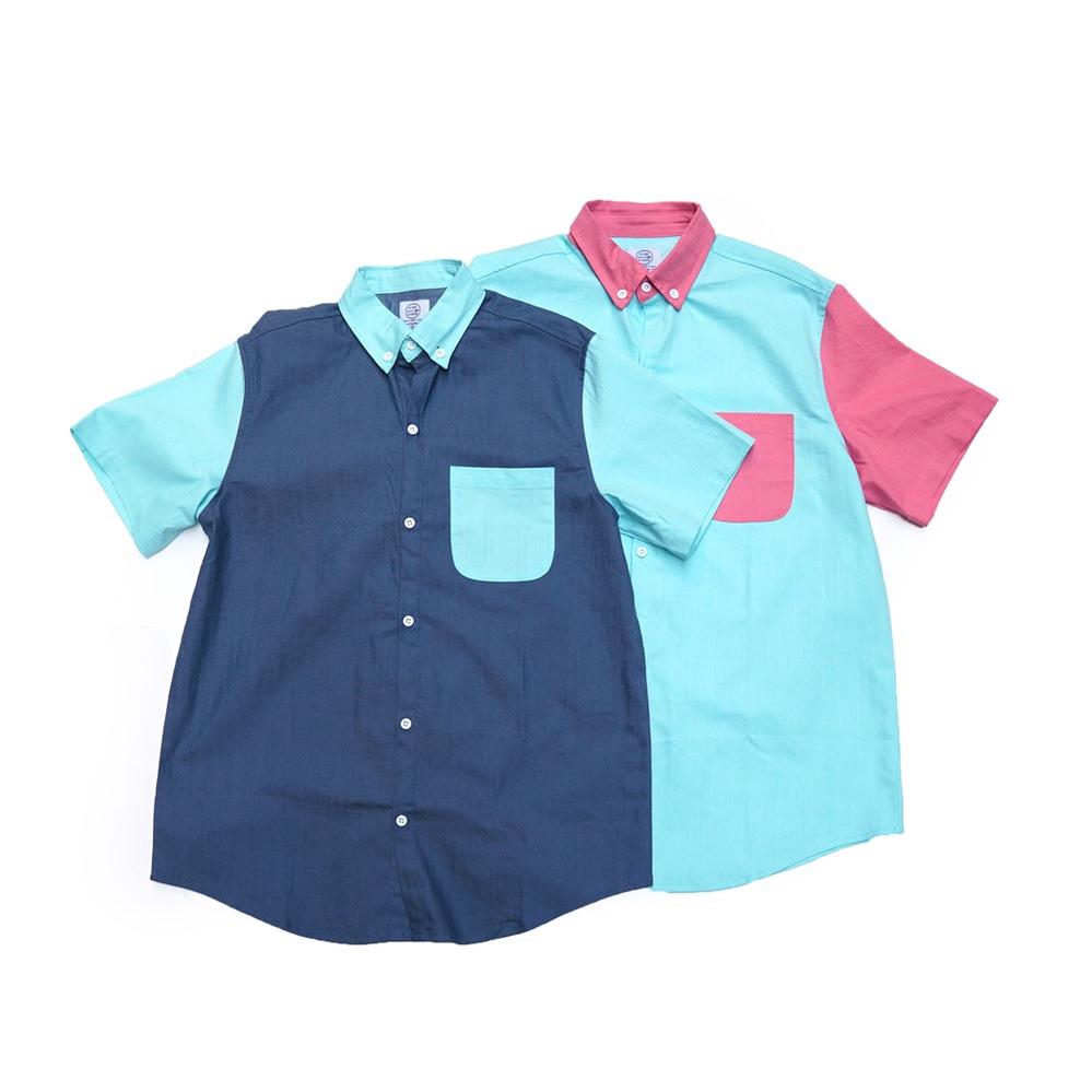 Tillson Button Up Color: Salmon-Teal Navy-Teal【ANTLER&WOODS】【ネコポス選択可能】-ANTLER & WOODS-ADDICTION FUKUOKA
