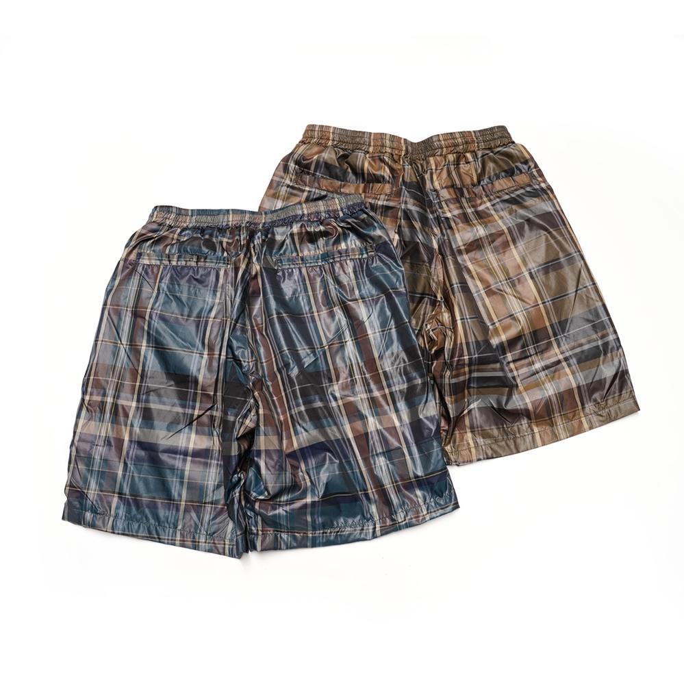 CHECK 2TUCK EASY SHORTS "Jacobus" ショートパンツ Color: green check / brown check 【KELEN】【ネコポス選択可能】-KELEN MEN-ADDICTION FUKUOKA