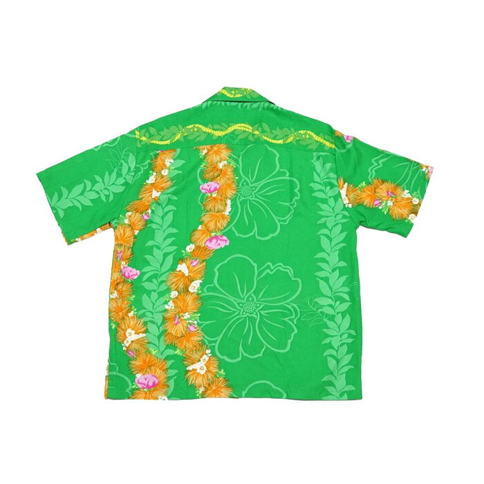 Name:Men's Aloha Shirt-Ohia | Color:Green/Navy | No:542-HASMB【Hilo Hattie ヒロハッティ】【UNISEX ユニセックス】【アロハシャツ】【202003】【ネコポス選択可能】-HILO HATTIE-ADDICTION FUKUOKA
