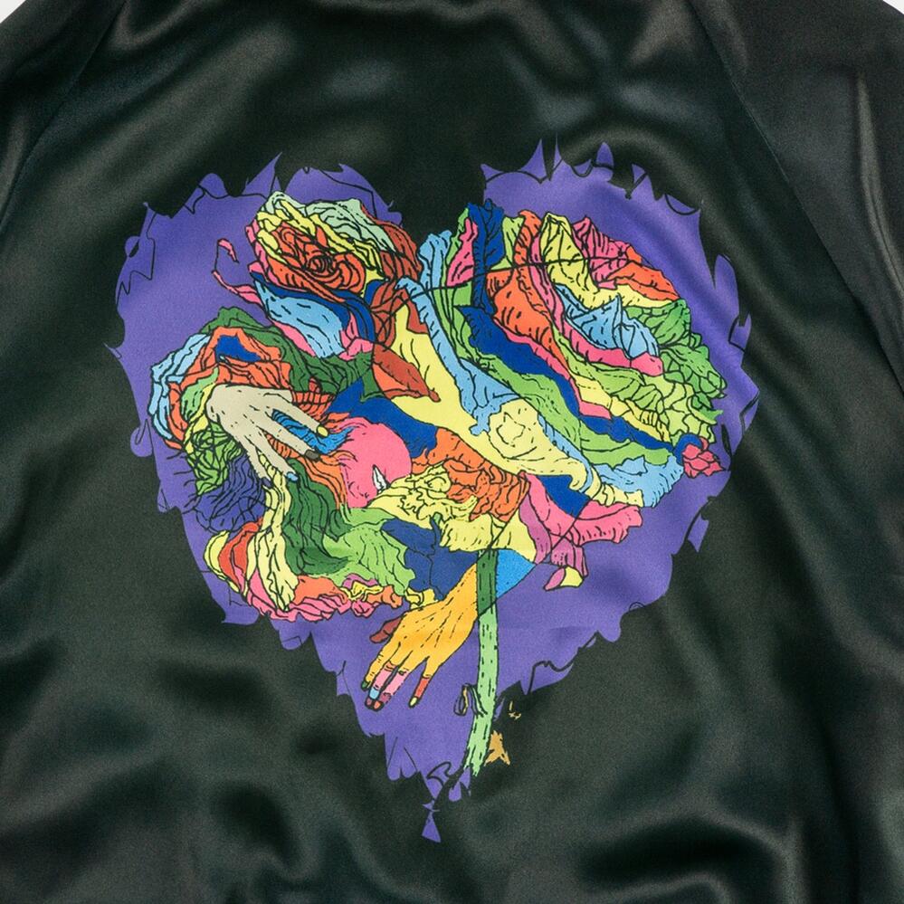 NO:VR20SS-AN-JC01 | Name:JUNKIE HEART SATIN JACKET | Color:ONE COLOR | Style:【VARDE77】-VARDE77-ADDICTION FUKUOKA