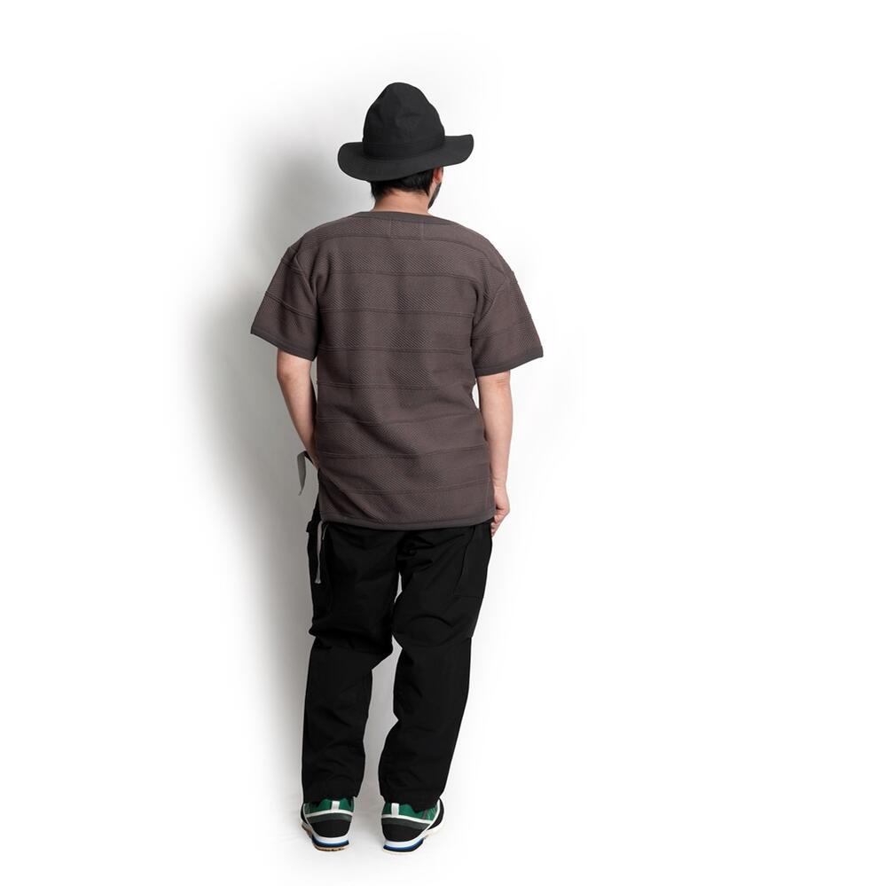 HERRINGBONE JAQUARD PANTS Color:O.WHITE/NAVY/GRAY 【Palme d'Or パルムドール】-Palme d'Or-ADDICTION FUKUOKA