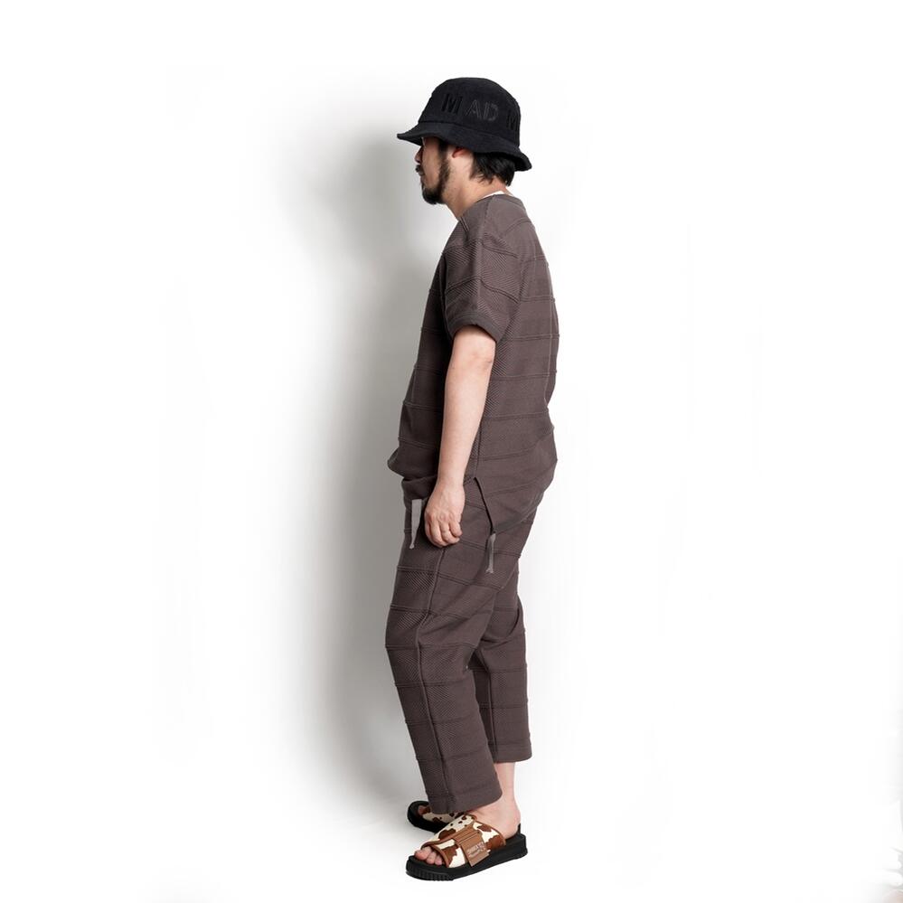 HERRINGBONE JAQUARD PANTS Color:O.WHITE/NAVY/GRAY 【Palme d'Or パルムドール】-Palme d'Or-ADDICTION FUKUOKA