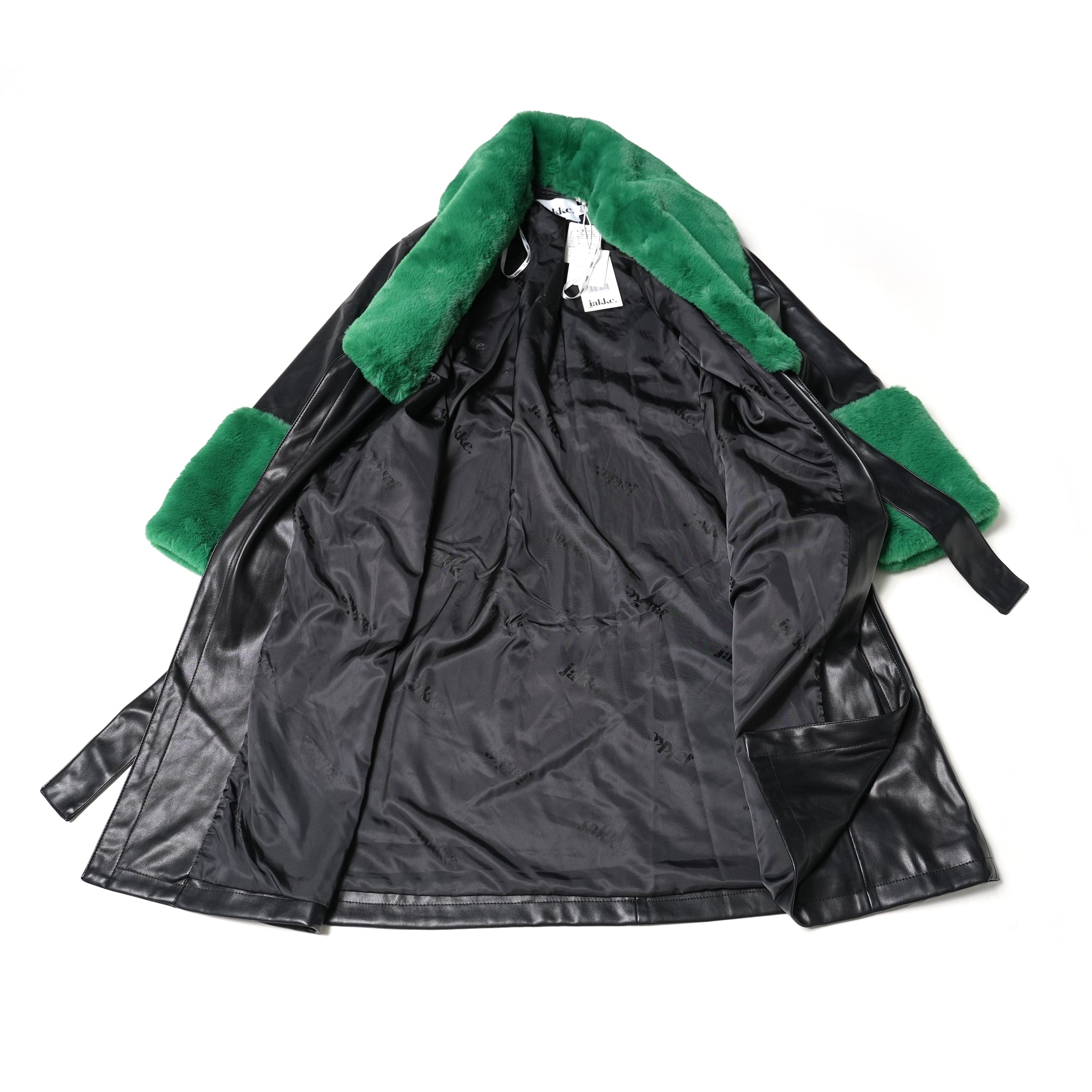 J1837BC07 | BAILEY – Black / Green Fur | Size:8 / 36 / S | JAKKE