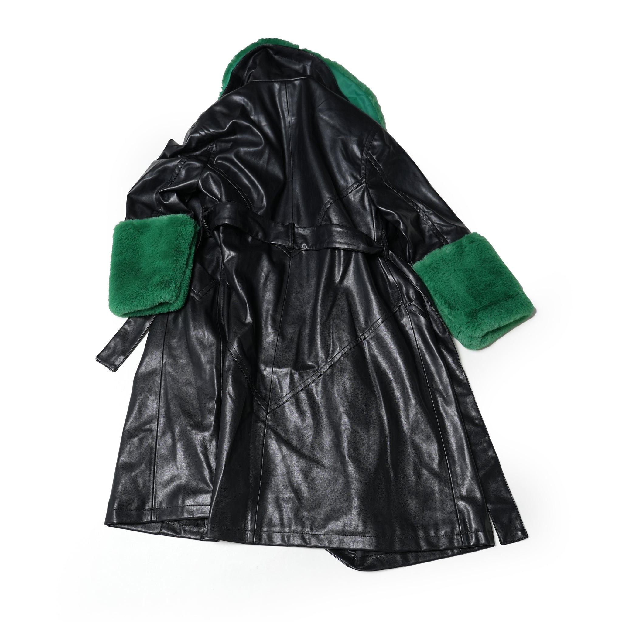 J1837BC07 | BAILEY – Black / Green Fur | Size:8 / 36 / S | JAKKE