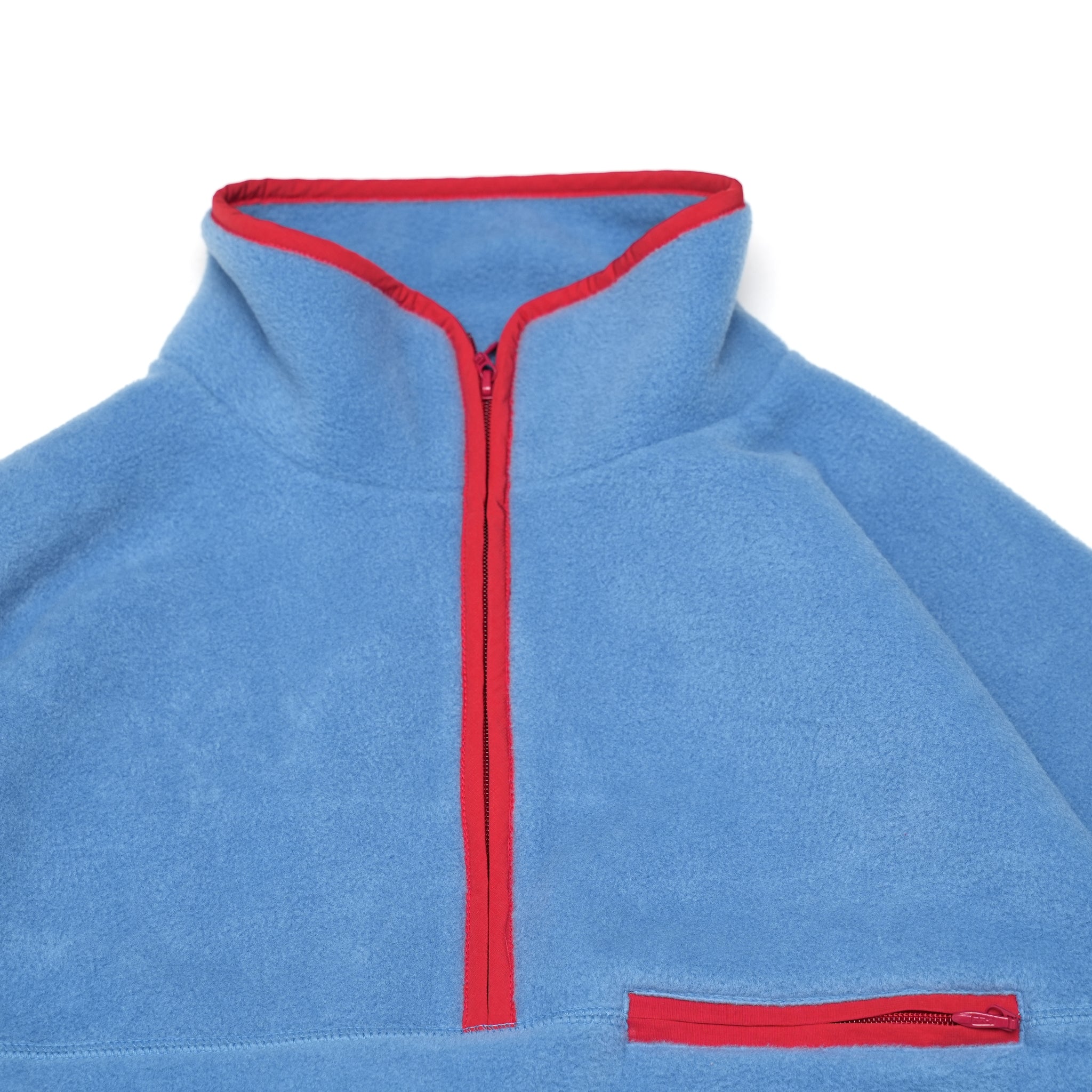 Heron_Half Zip Fleece Top – Vintageblue / Black | KELEN MEN