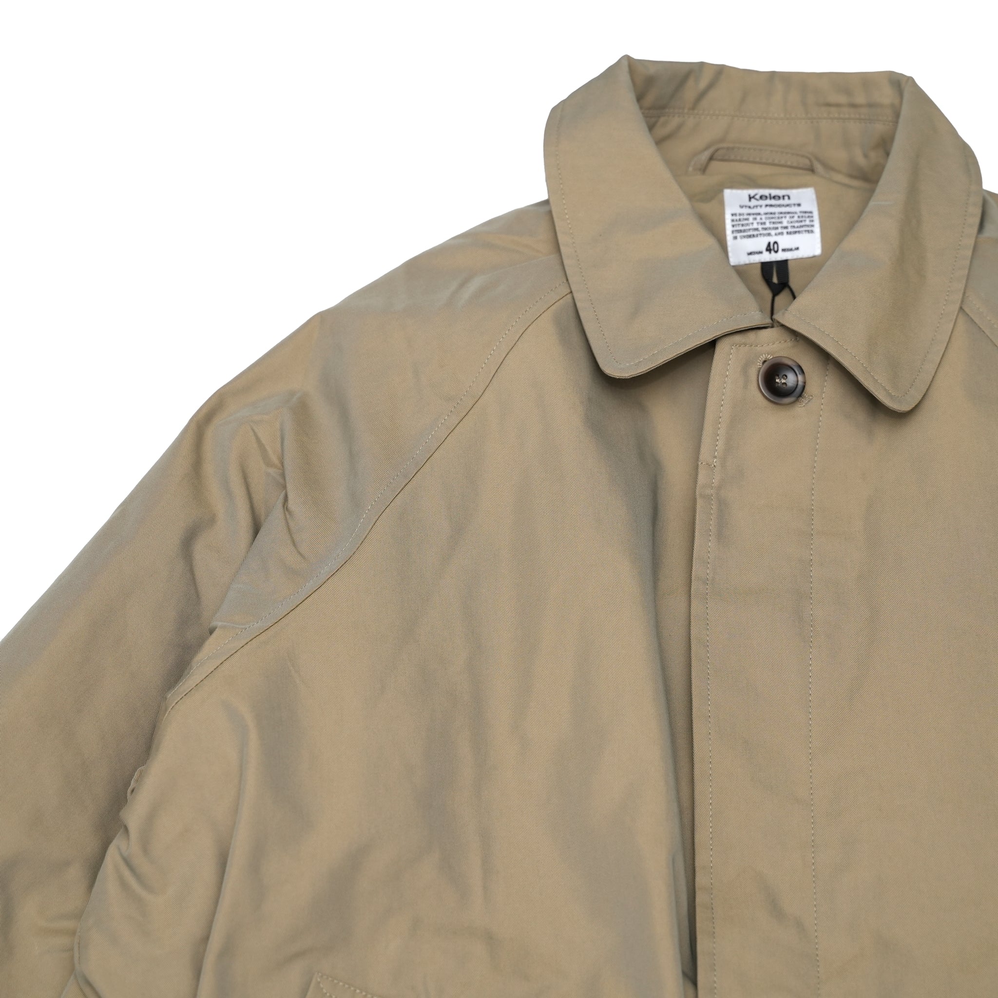Graves_Bal Collar Coat – Offwhite / Beige / Charcoal / Black | KELEN MEN