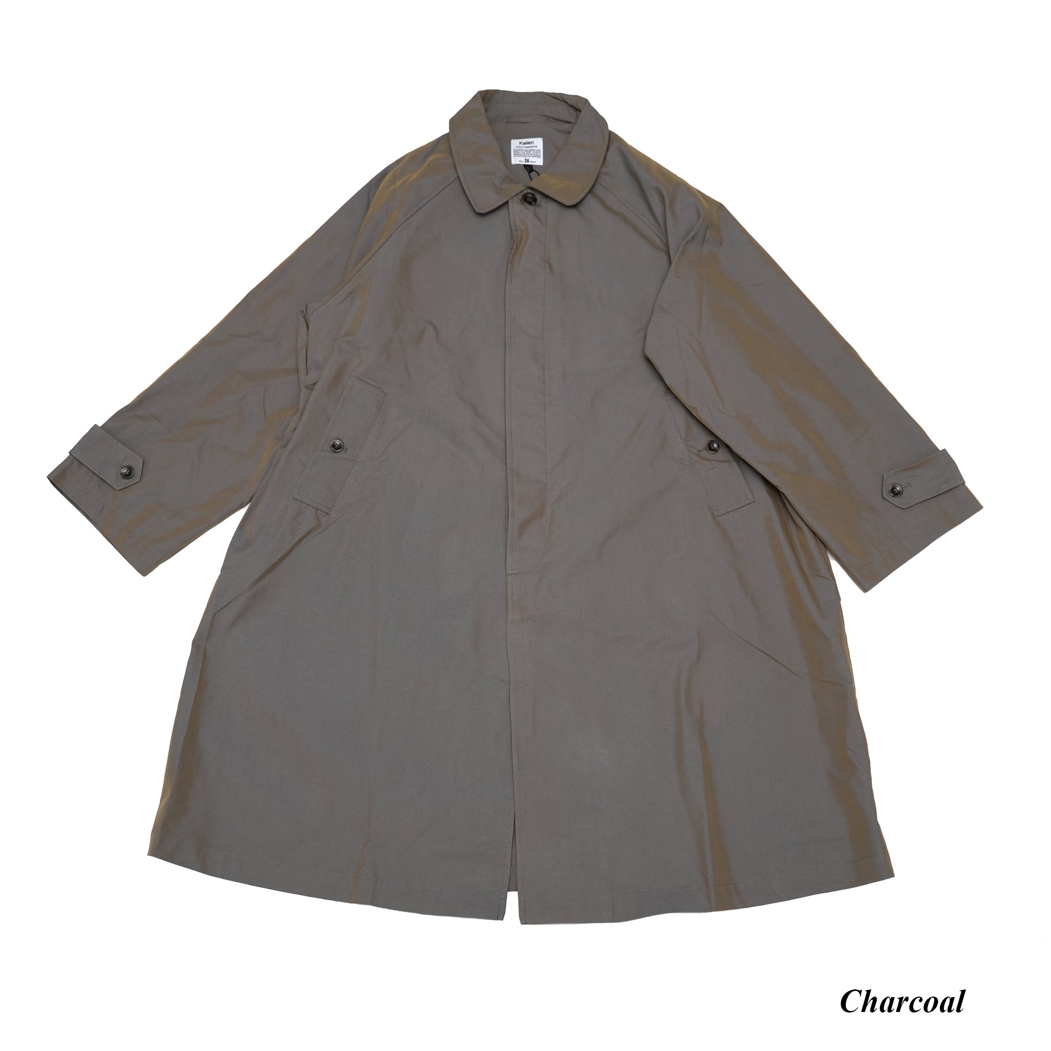 Graves_Bal Collar Coat – Offwhite / Beige / Charcoal / Black | KELEN MEN