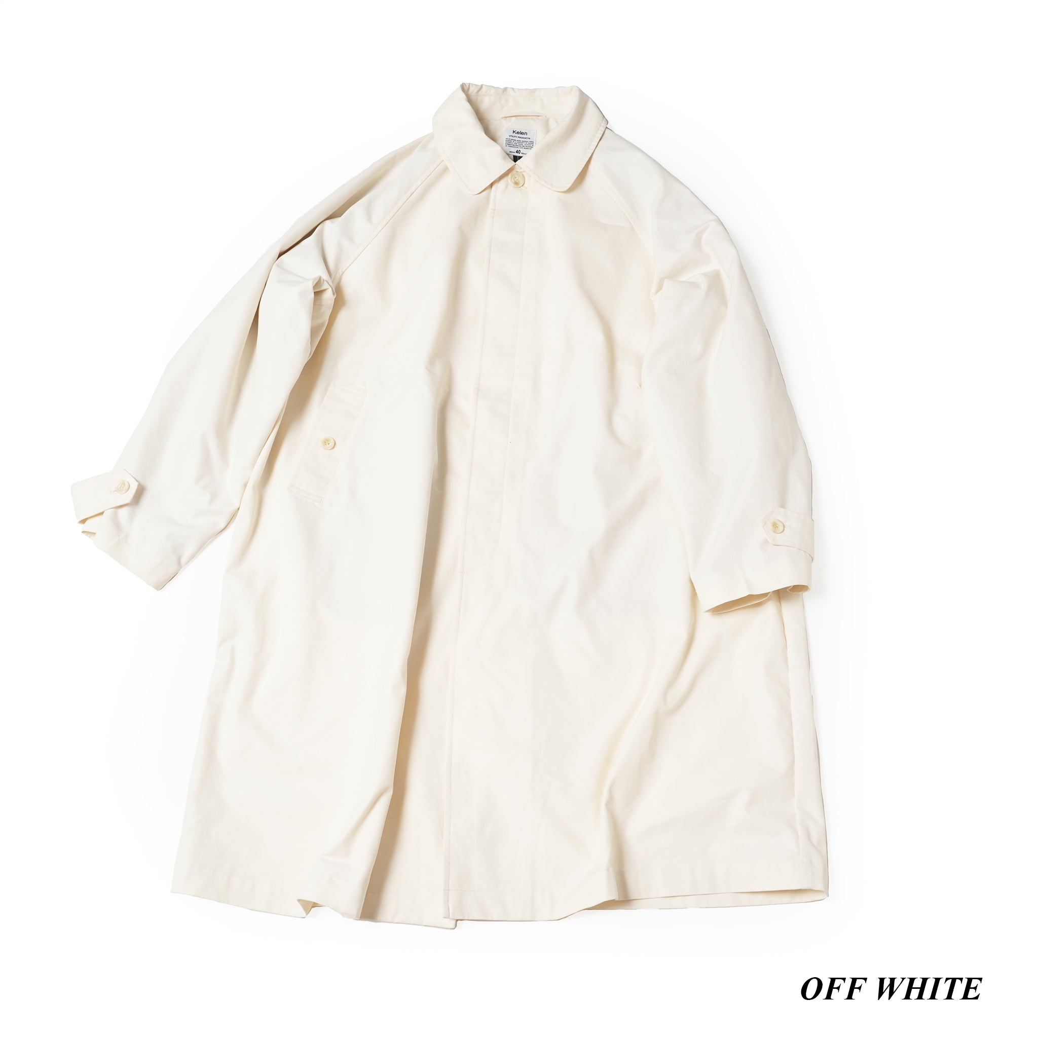 Graves_Bal Collar Coat – Offwhite / Beige / Charcoal / Black | KELEN MEN