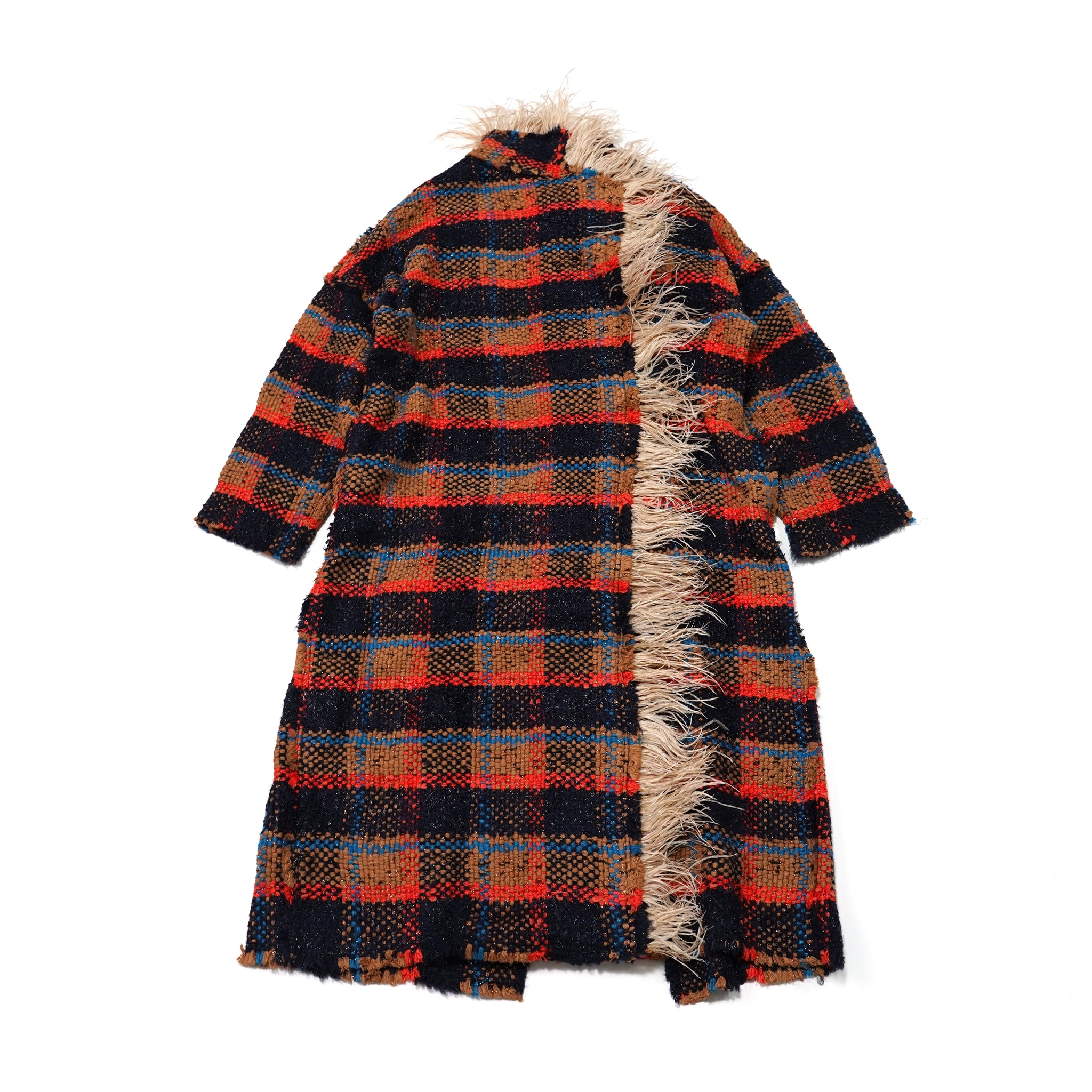 F12CO04 | Coat | Color:Red Check | Size:S【LALO CARDIGANS_ラロカーディガンズ】