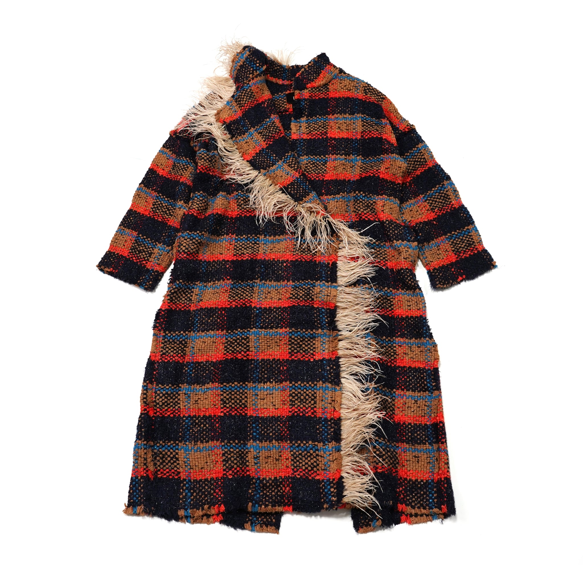 F12CO04 | Coat | Color:Red Check | Size:S【LALO CARDIGANS_ラロカーディガンズ】