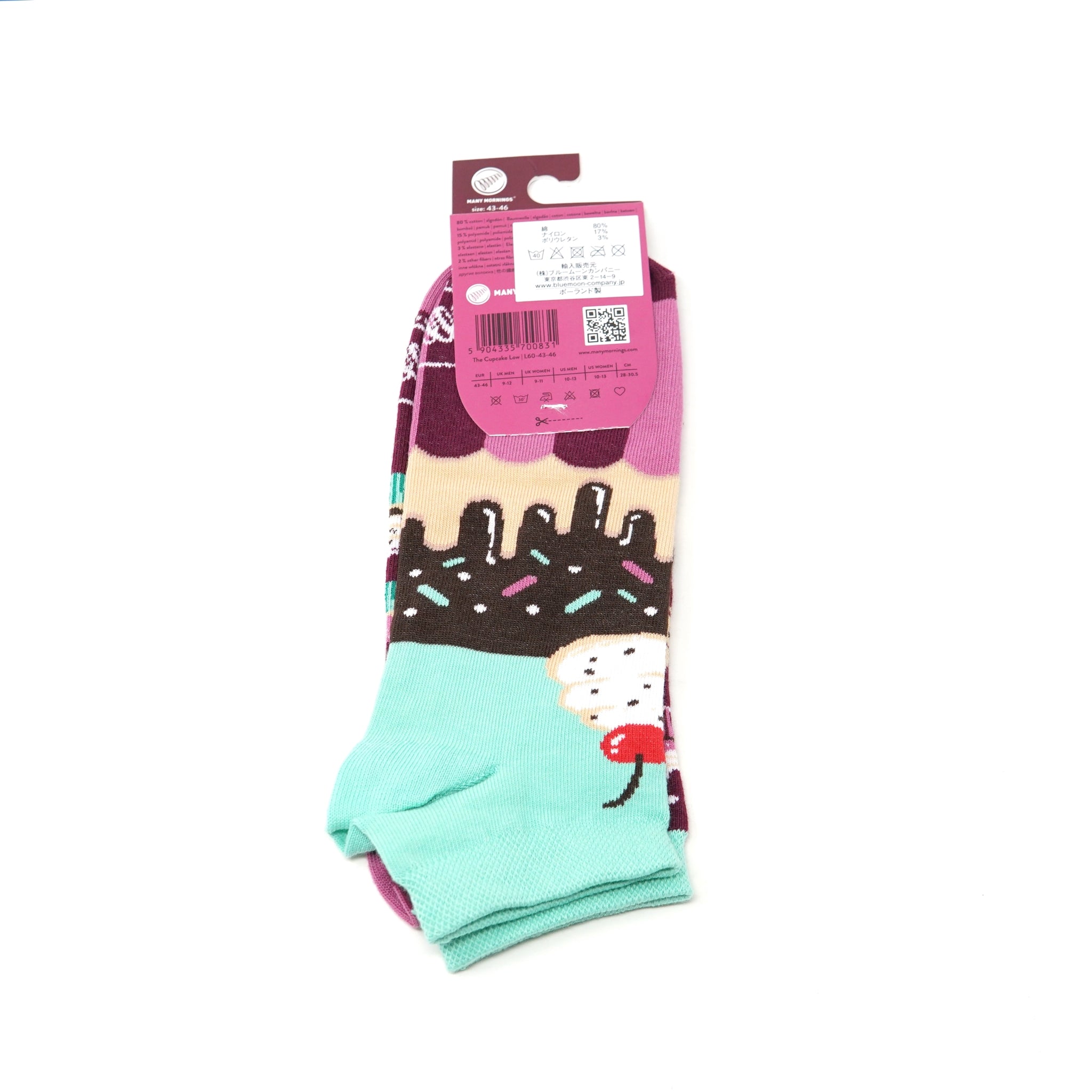 many mornings low socks /The Cupcake/ 【MANY MORNINGS_メニ―モーニングス】【ネコポス選択可能】