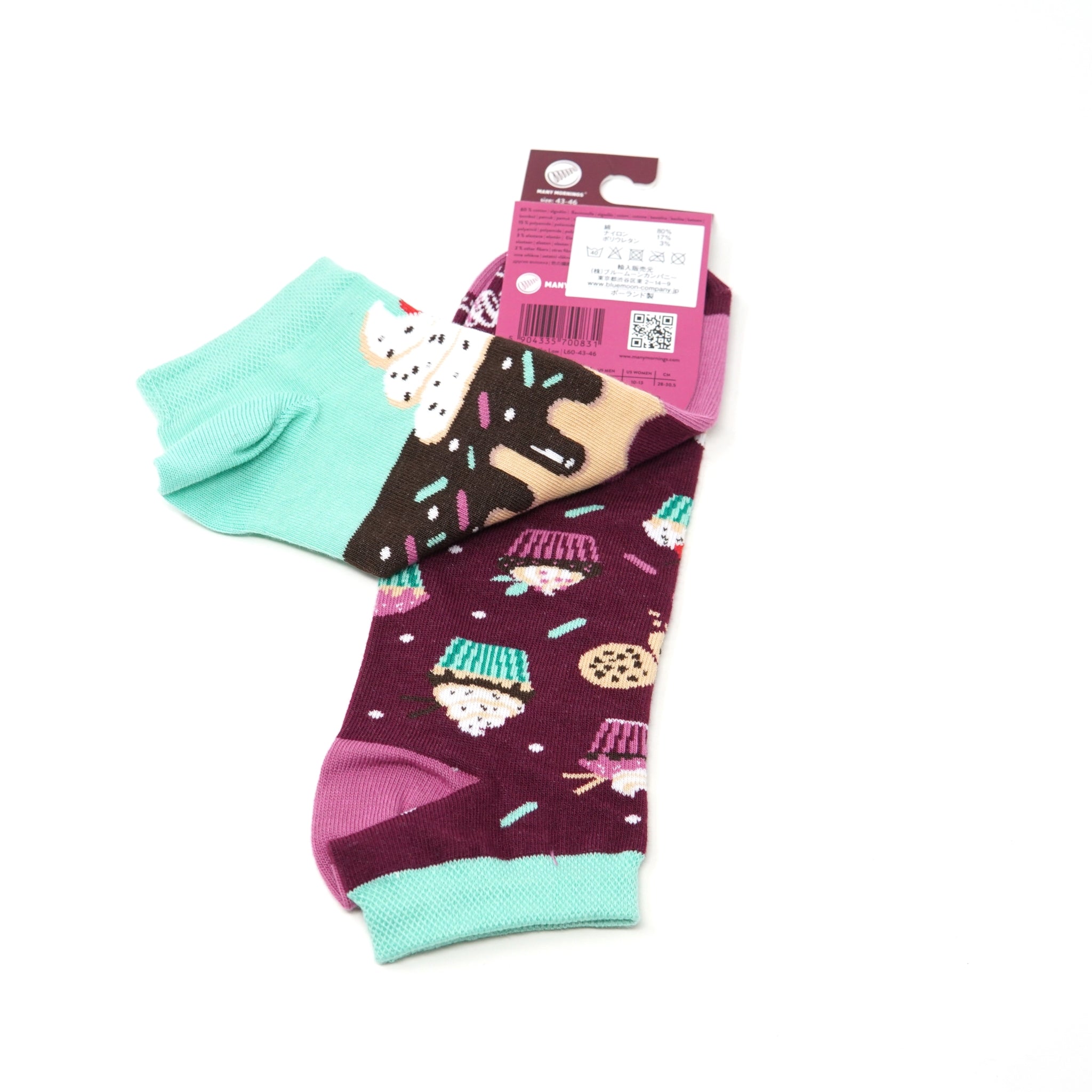 many mornings low socks /The Cupcake/ 【MANY MORNINGS_メニ―モーニングス】【ネコポス選択可能】