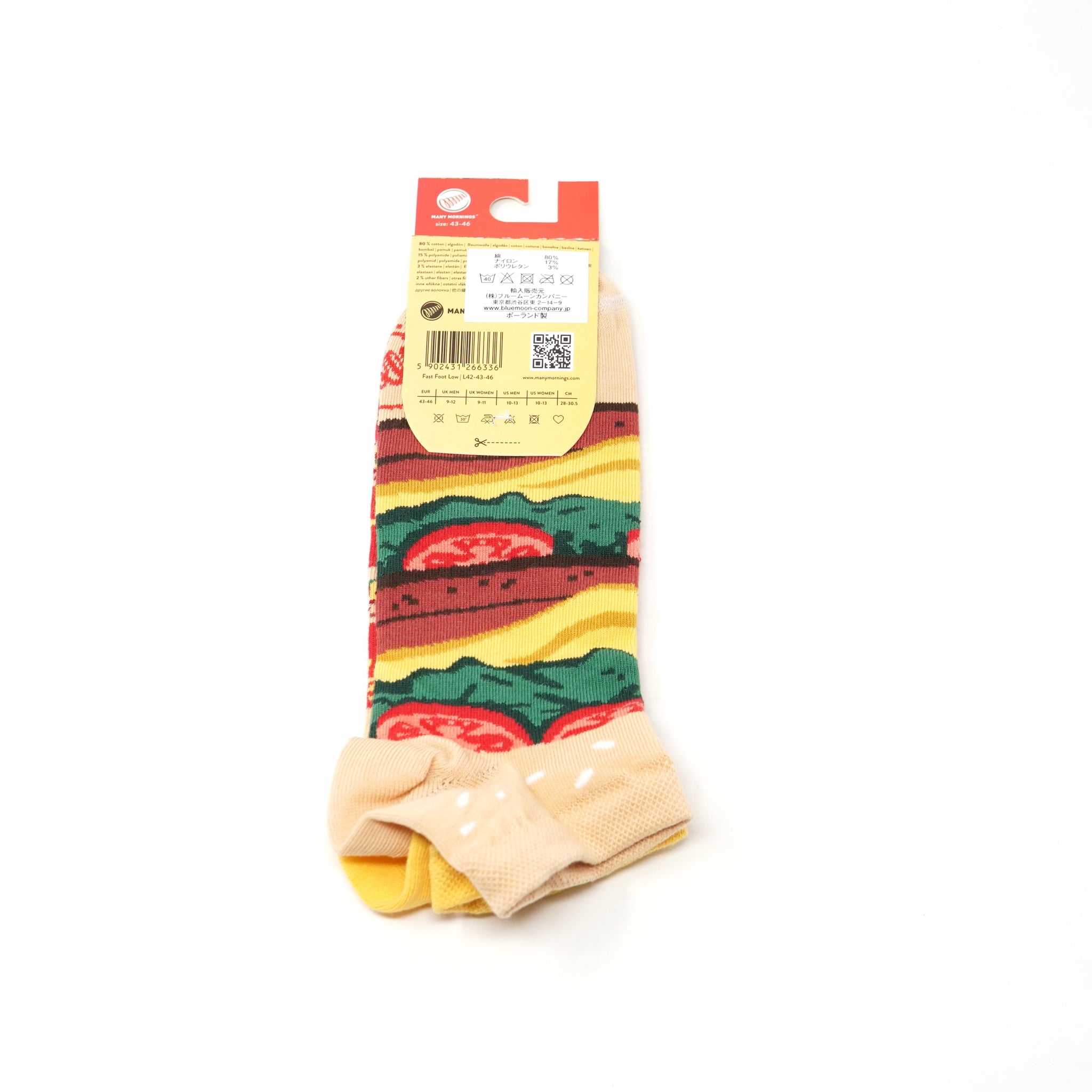many mornings low socks /Fast Foot / 【MANY MORNINGS_メニ―モーニングス】【ネコポス選択可能】