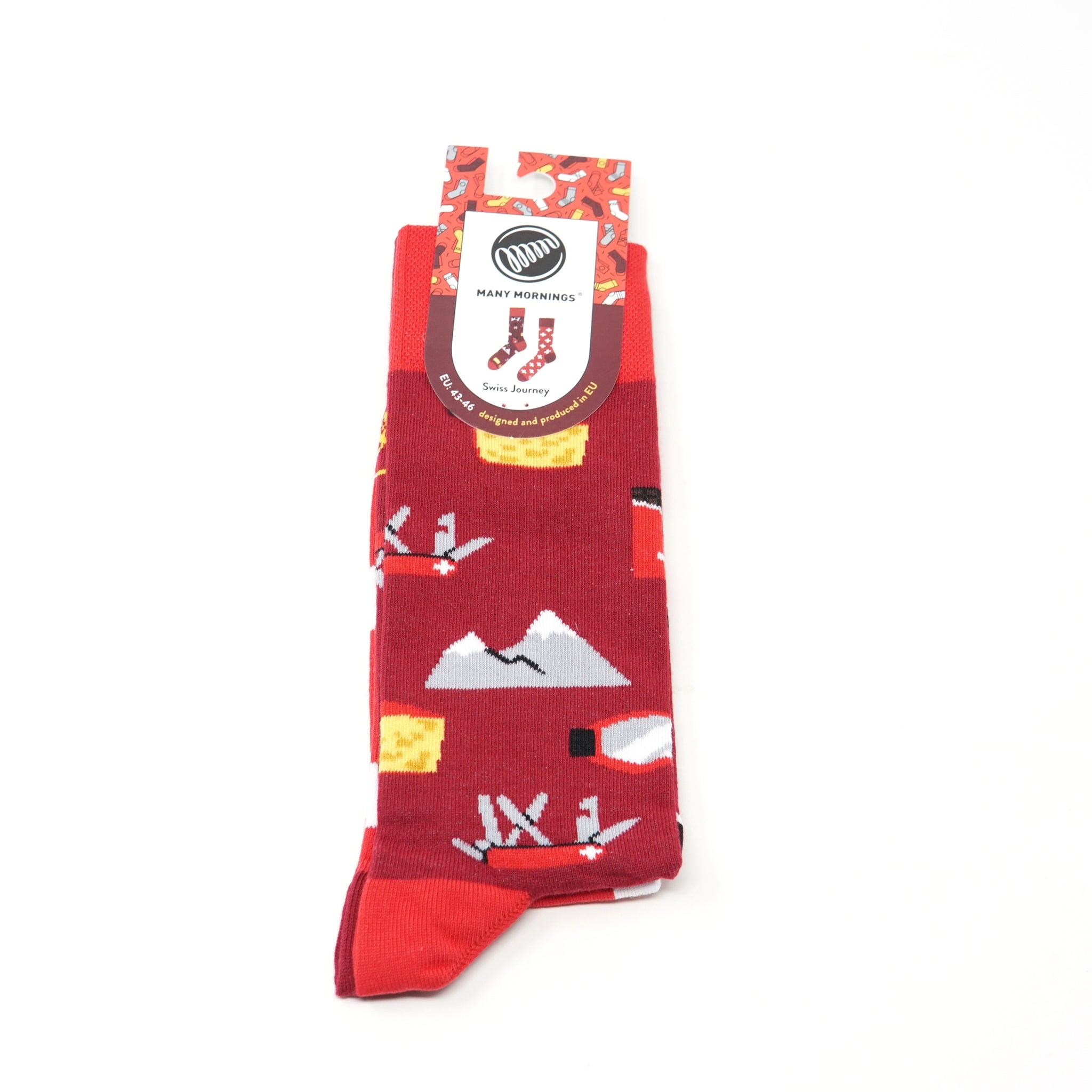 reguler socks / Swiss Journey【many mornings メニ―モーニングス】【ネコポス選択可能】
