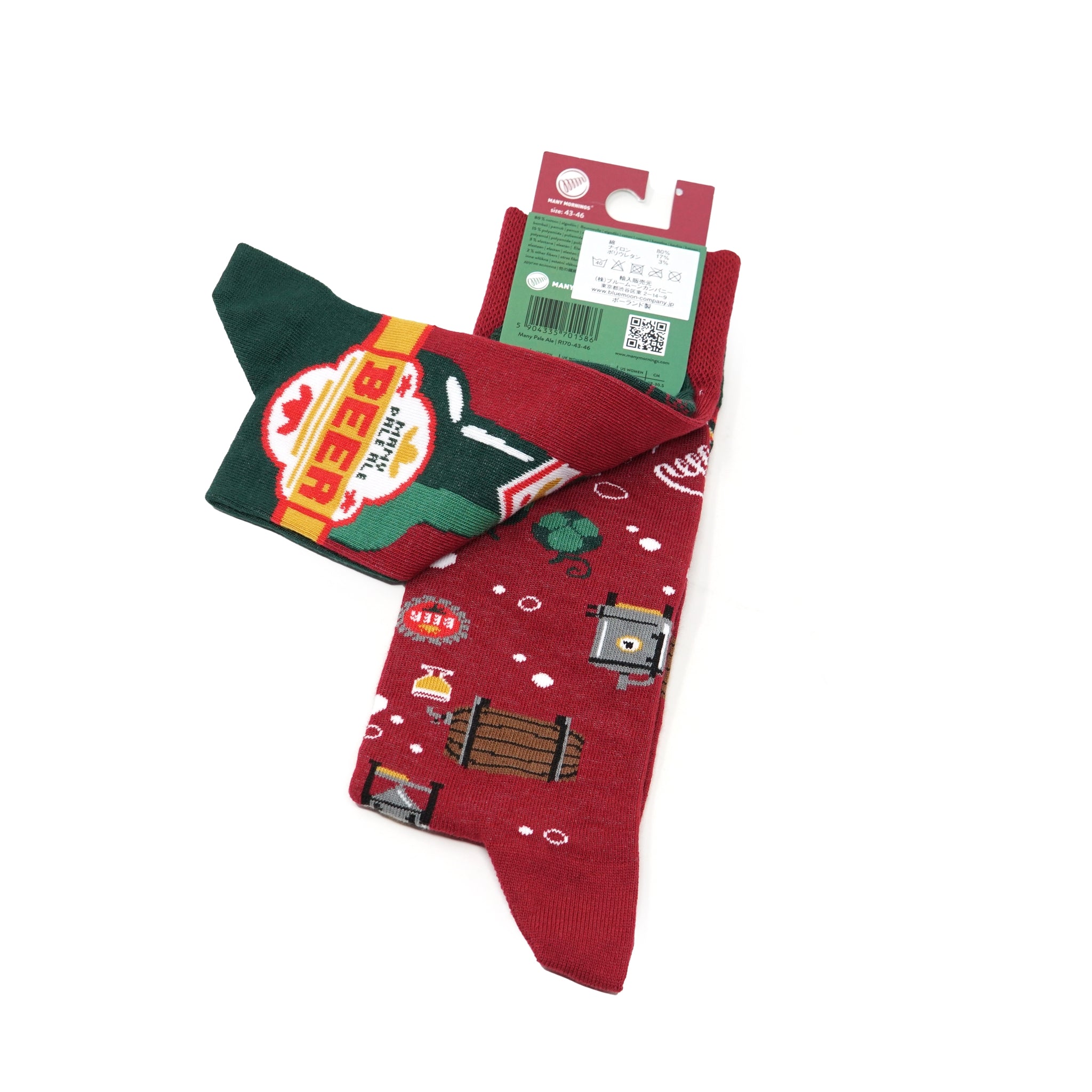 reguler socks / Many Pale Ale【MANY MORNINGS_メニ―モーニングス】【ネコポス選択可能】