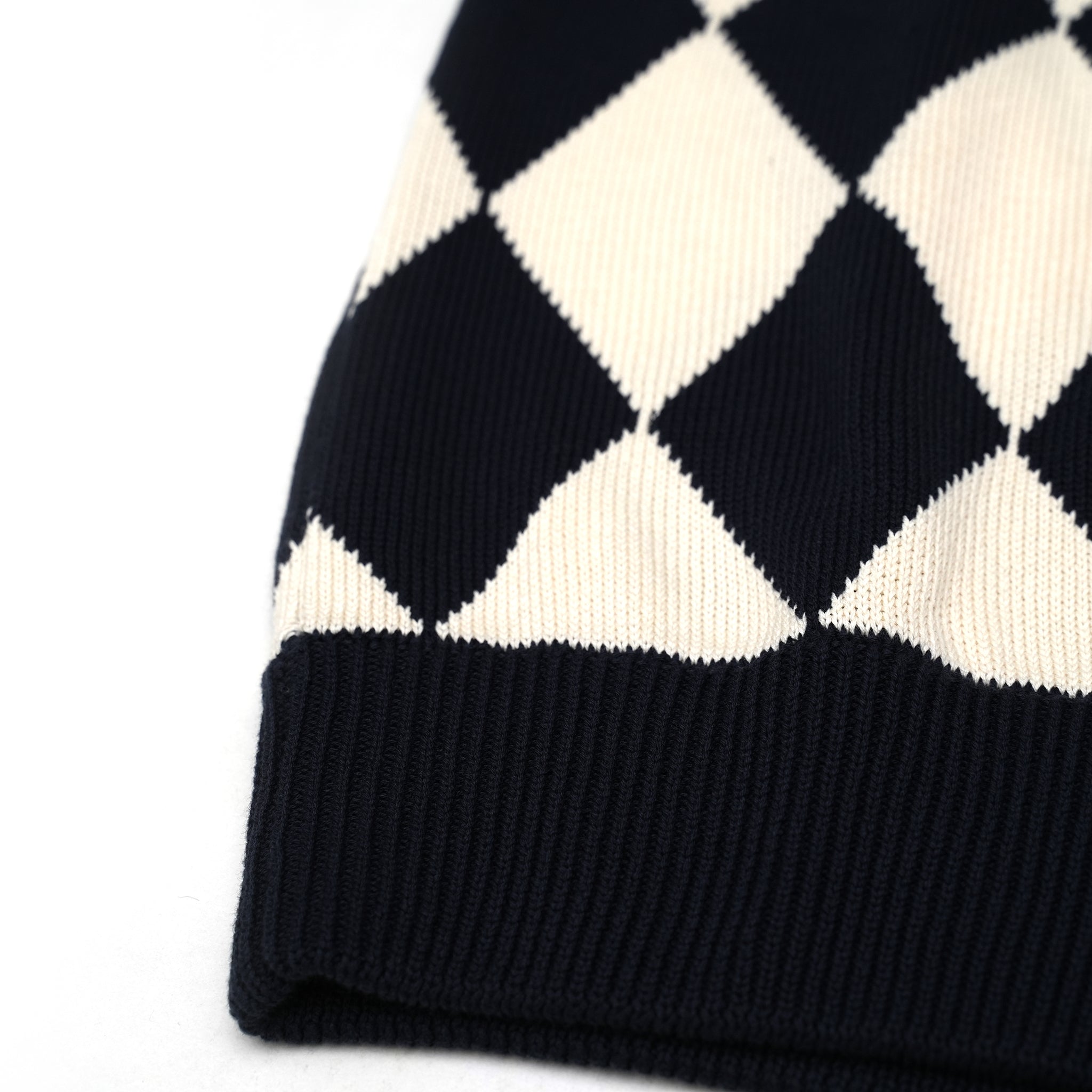 23#08373-2010 | Diamond pattern Cotton Knit Vest | Color:ネイビー【MINAMI ANDERSON_ミナミアンダーソン】