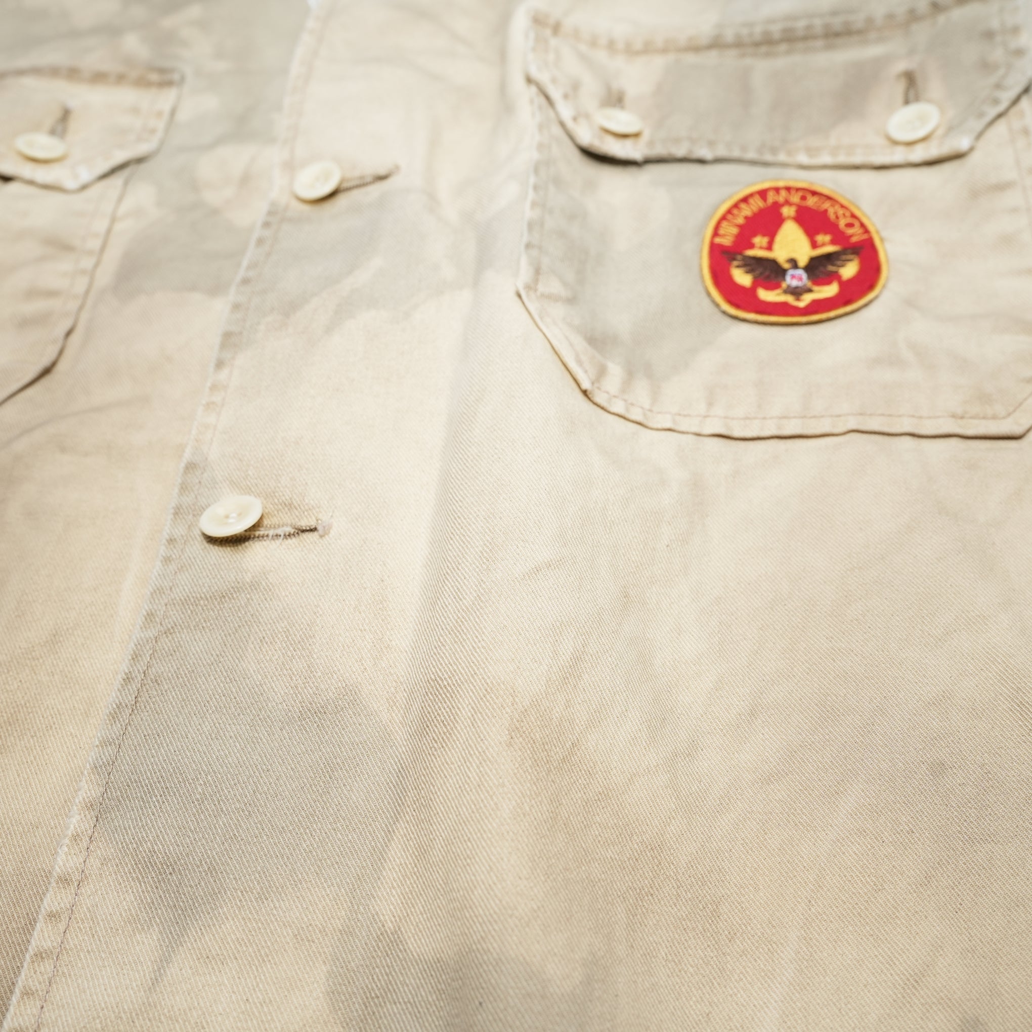 23#01373-6110 | BOYSCOUT SHIRTS-PATCHES | Color:ベージュ【MINAMI ANDERSON_ミナミアンダーソン】