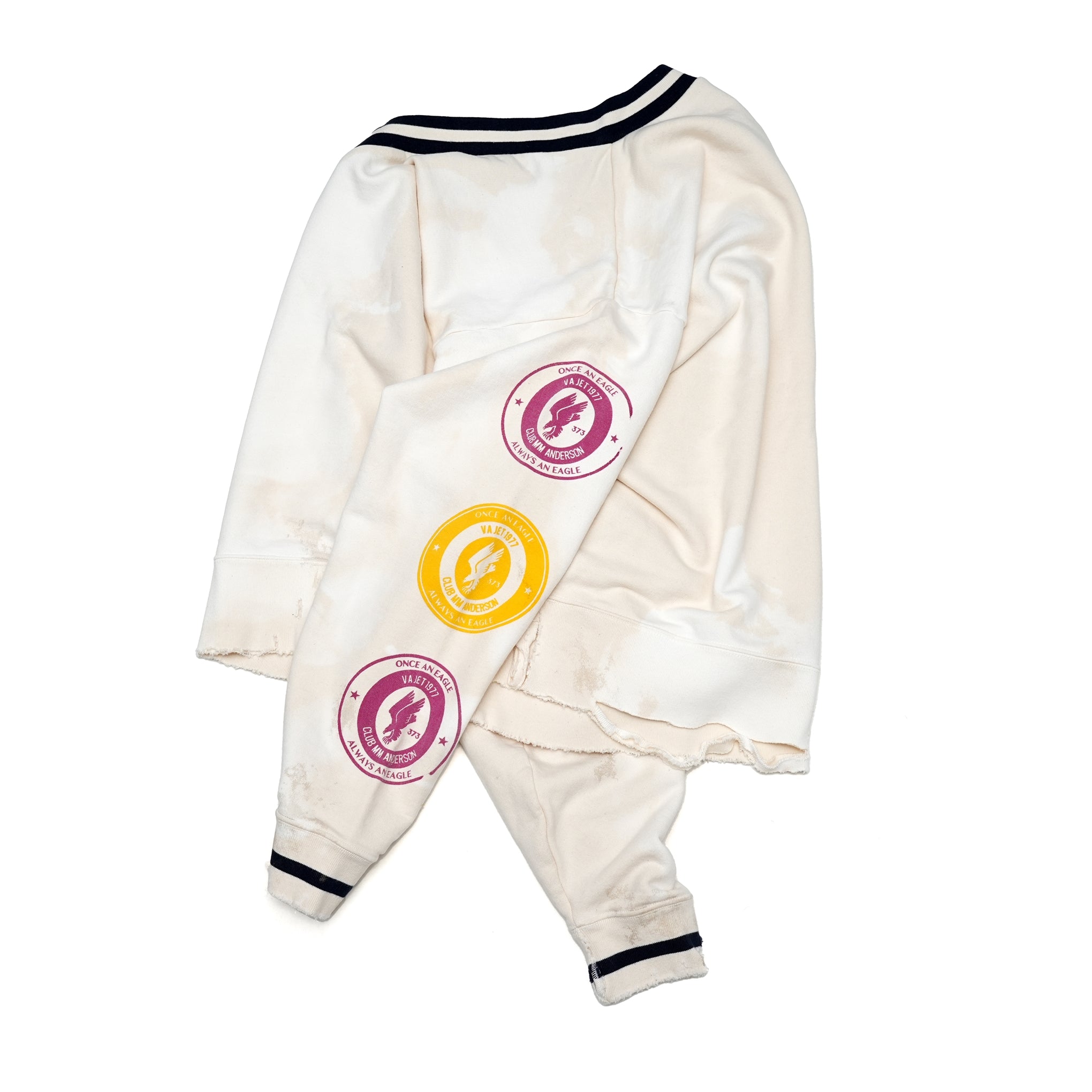 23#07373-1110 | V-Student Sweatshirt Emblem-Type | Color:キナリ【MINAMI ANDERSON_ミナミアンダーソン】【archive】