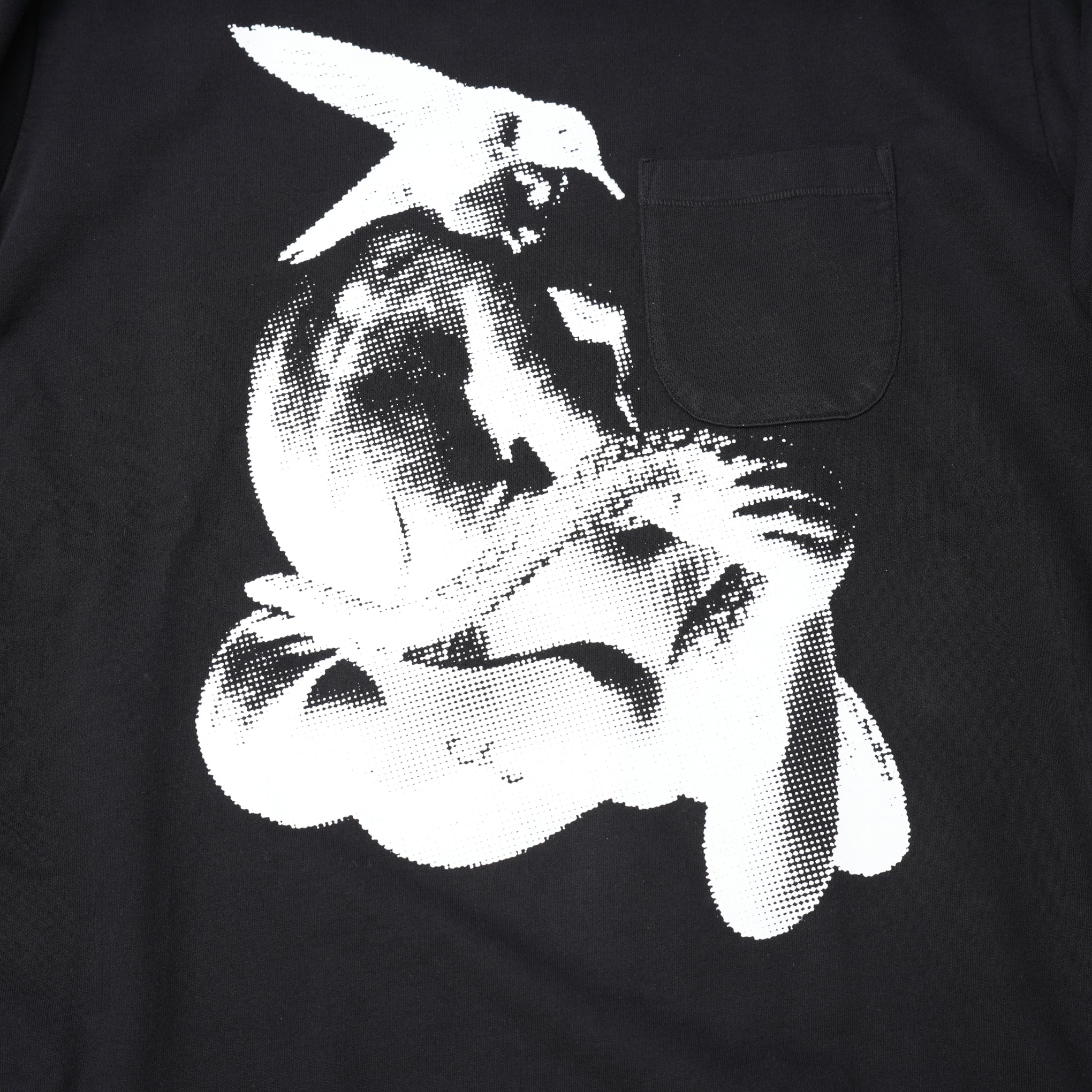 M25701black | French Terry SS Pocket Tee w Print | Color:Black【MONITALY_モニタリー】【archive】