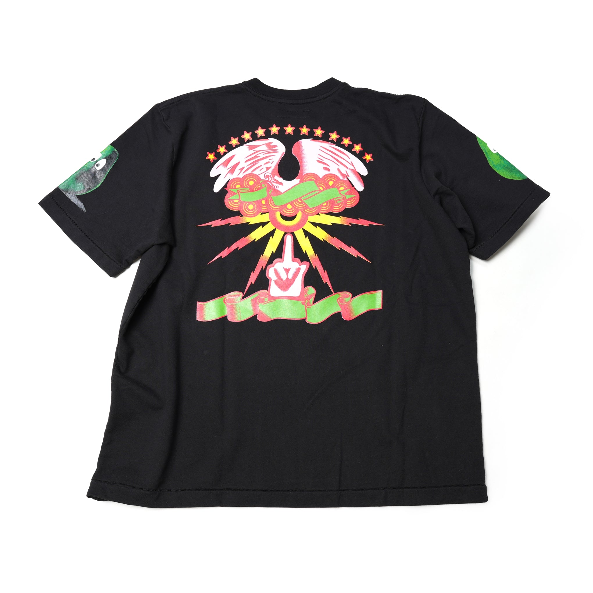 M25701black | French Terry SS Pocket Tee w Print | Color:Black【MONITALY_モニタリー】【archive】