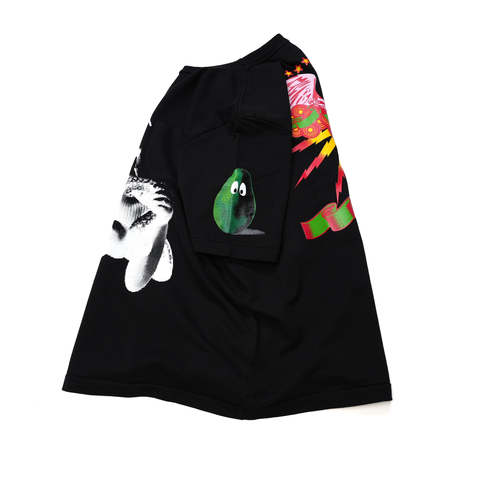 M25701black | French Terry SS Pocket Tee w Print | Color:Black【MONITALY_モニタリー】【archive】