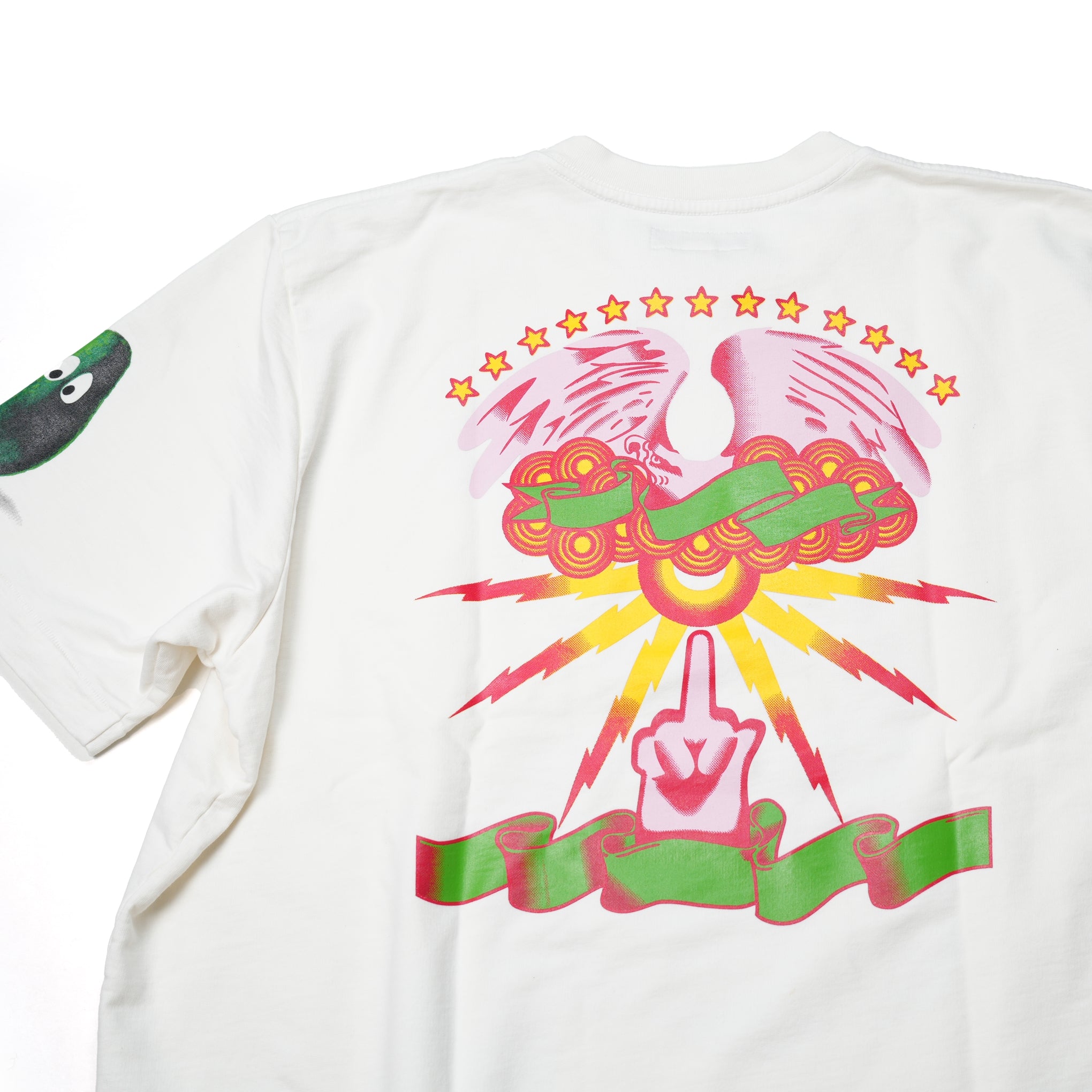 M25701 | French Terry SS Pocket Tee w Print | Color:White【MONITALY_モニタリー】【archive】