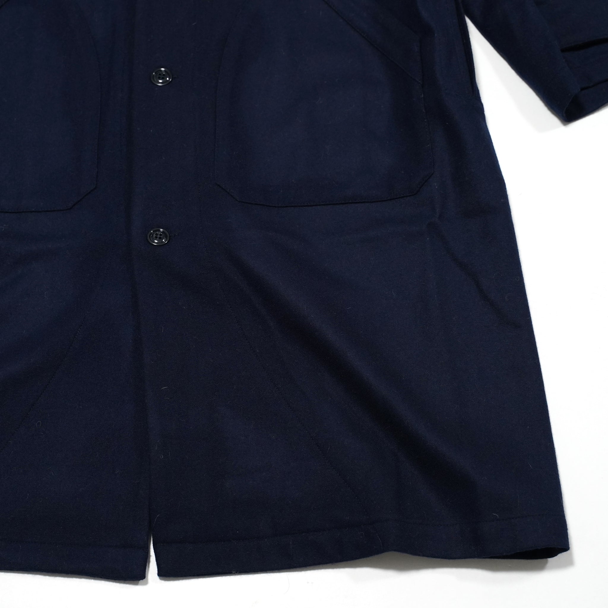 No:M30007B | Name:Horse Keeper Shop Coat | Color:Wool Flannel Solid Navy【MONITALY_モニタリー】【archive】