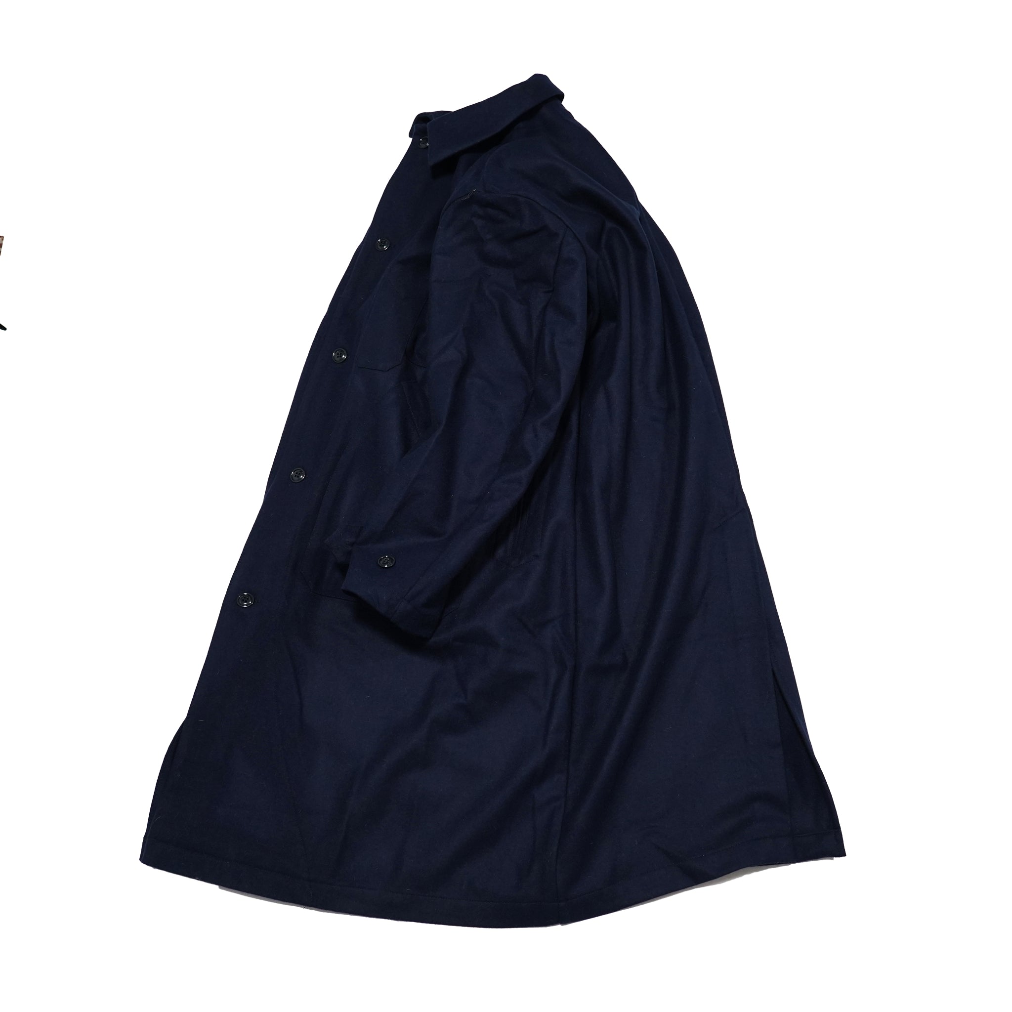No:M30007B | Name:Horse Keeper Shop Coat | Color:Wool Flannel Solid Navy【MONITALY_モニタリー】【archive】