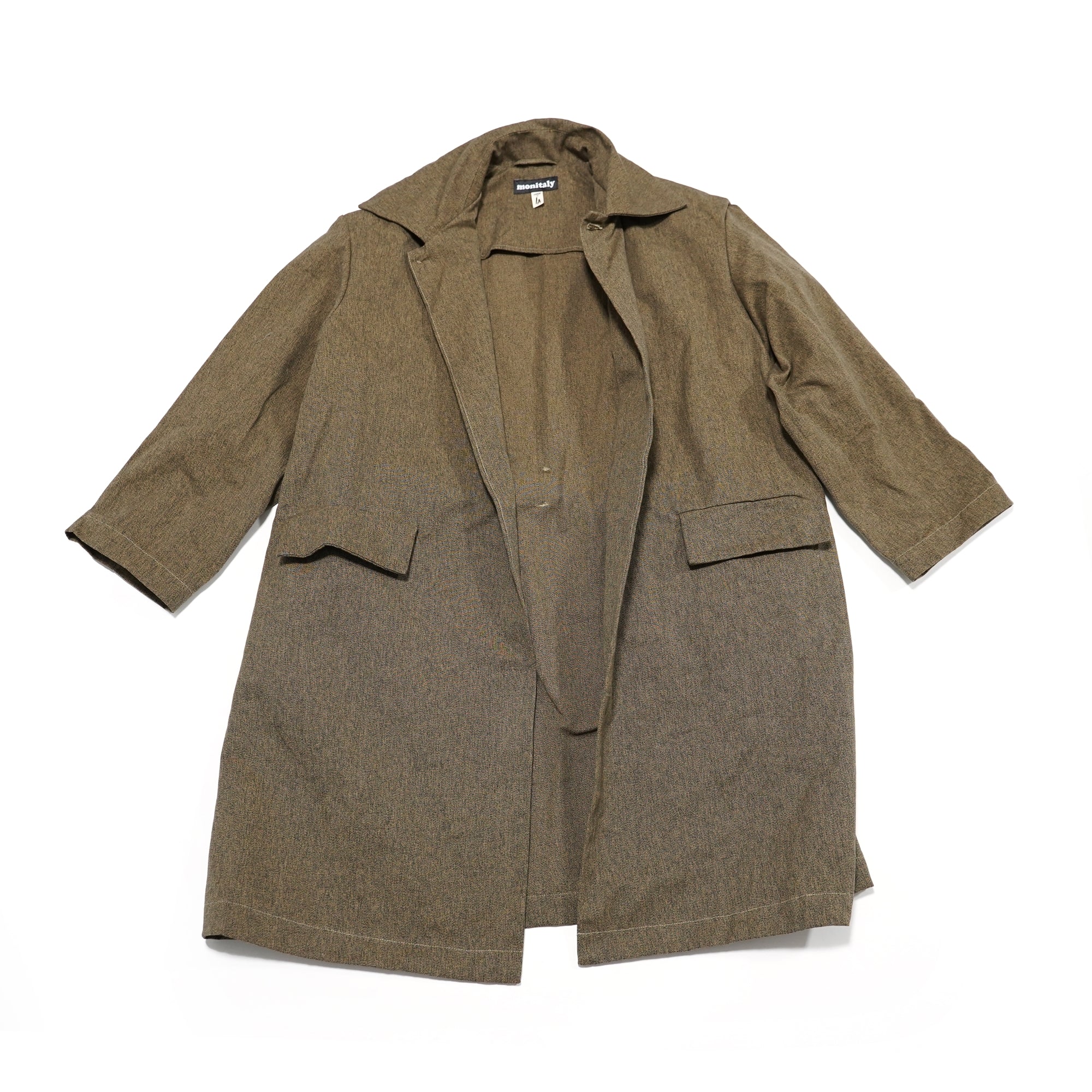 No:M30008 | Name:Jute Coat | Color:Old Hunting Brown/Black Mix | Size:38/40/42【MONITALY】-MONITALY-ADDICTION FUKUOKA