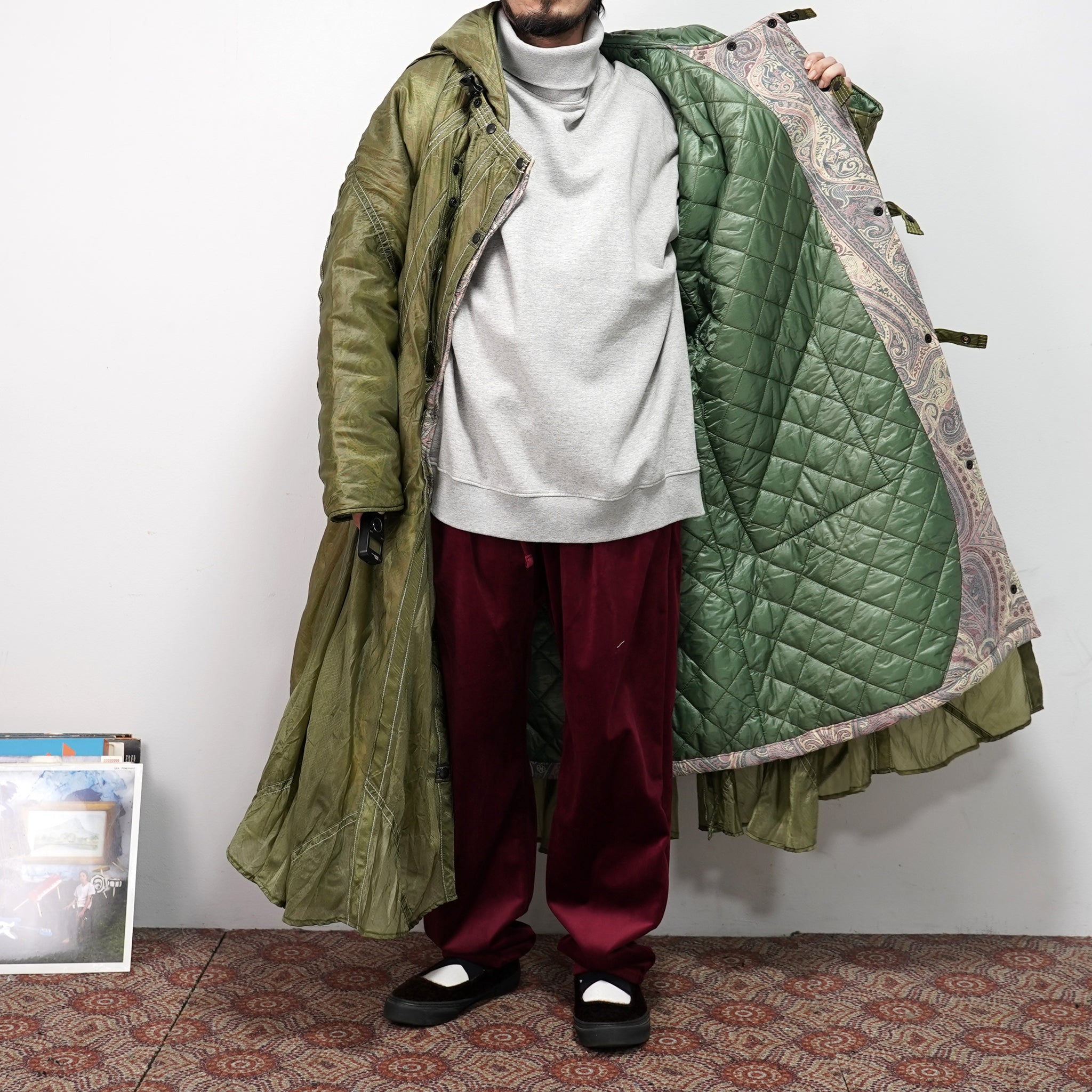 M30018 | Insulated Duffle Coat | Color:Vintage Us Army Parachute X Betro Paisley | Size:40/42【MONITALY_モニタリー】【archive】