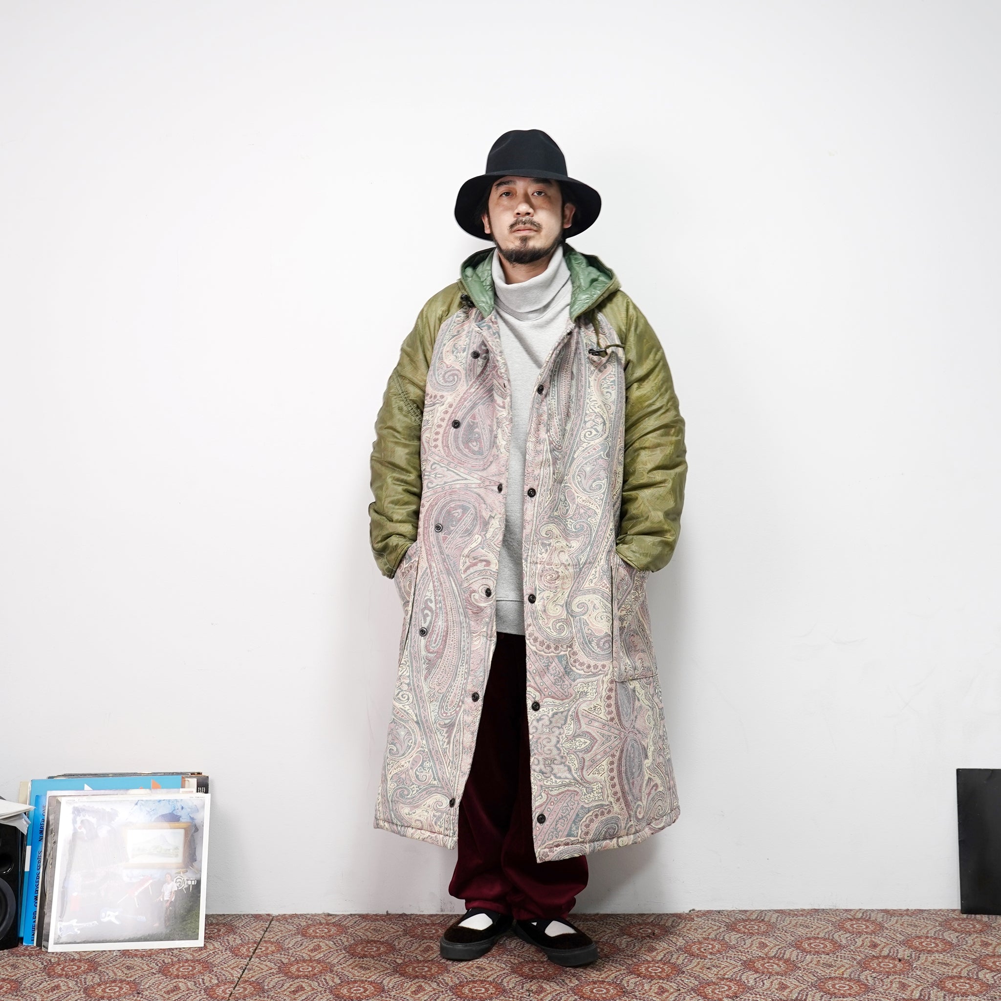 M30018 | Insulated Duffle Coat | Color:Vintage Us Army Parachute X Betro Paisley | Size:40/42【MONITALY_モニタリー】【archive】
