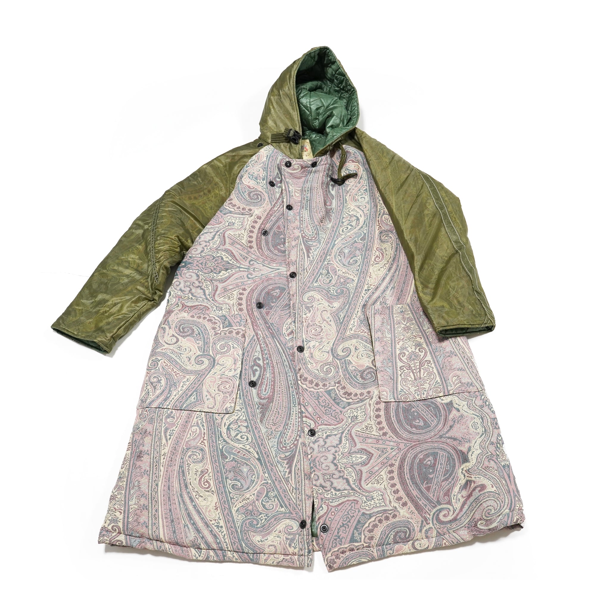 M30018 | Insulated Duffle Coat | Color:Vintage Us Army Parachute X Betro Paisley | Size:40/42【MONITALY_モニタリー】【archive】