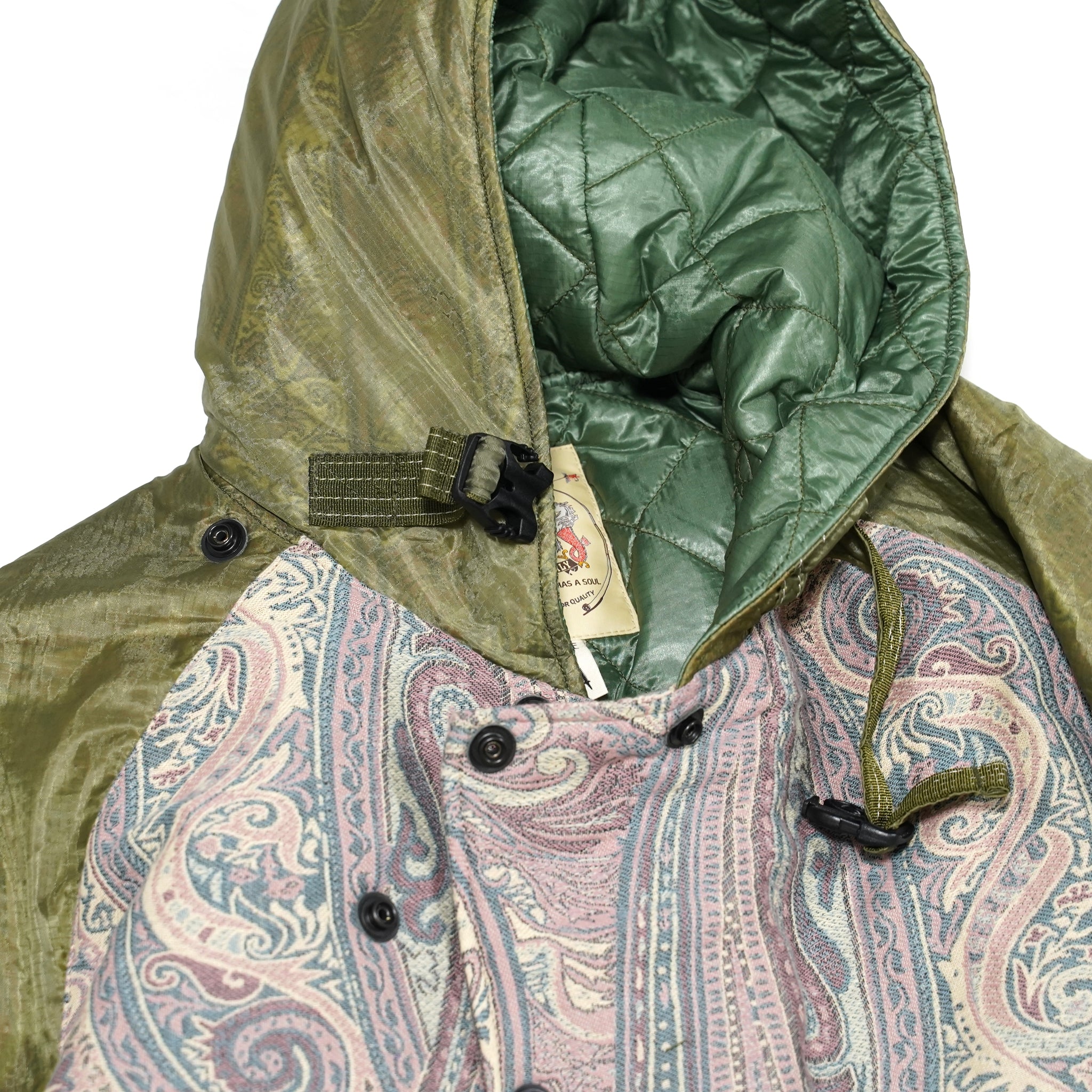 M30018 | Insulated Duffle Coat | Color:Vintage Us Army Parachute X Betro Paisley | Size:40/42【MONITALY_モニタリー】【archive】