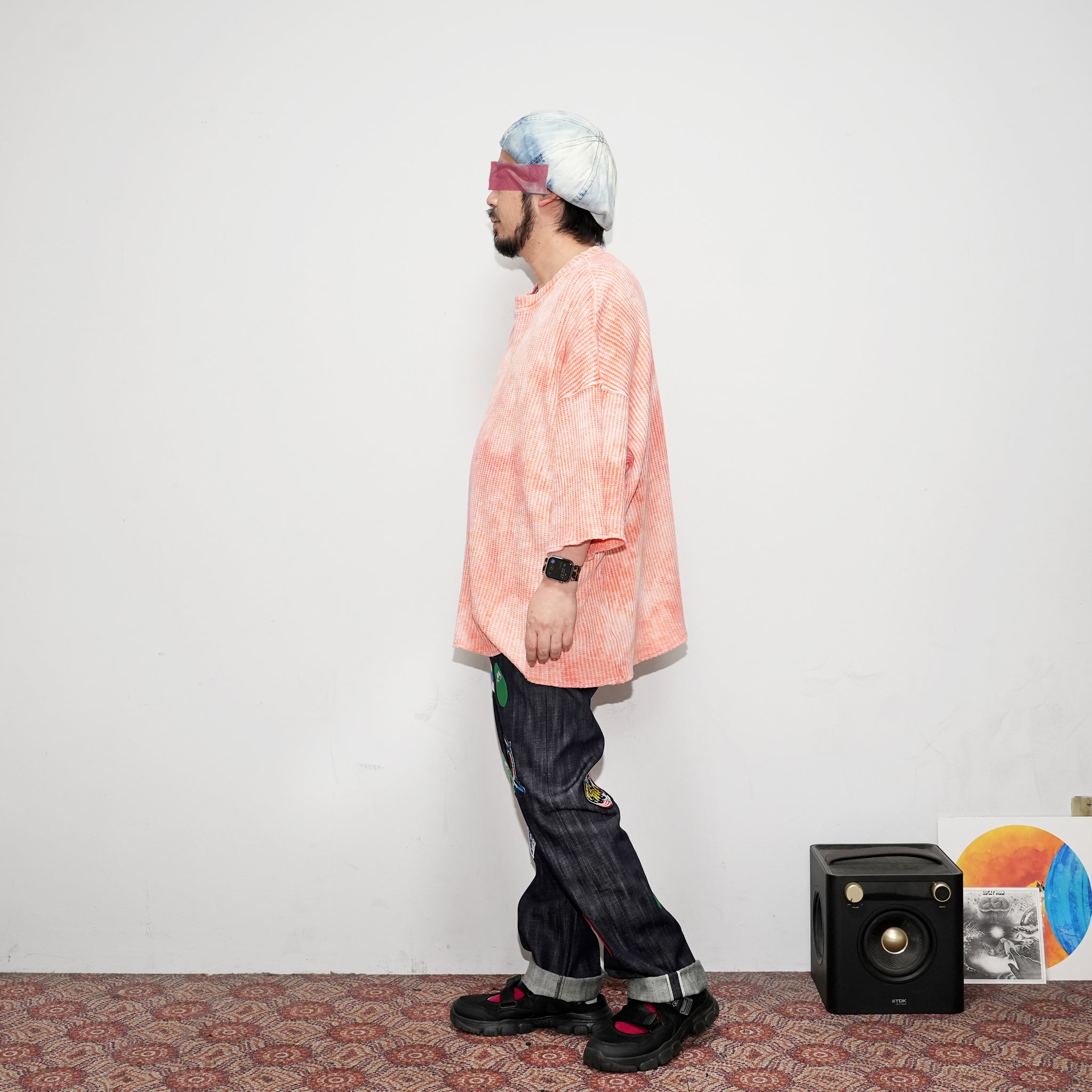 M31304 | Monitaly Xx Jeans W/ Avocado Embroidery And Patches | Color:Cone Ds Selvage Denim【MONITALY_モニタリー】