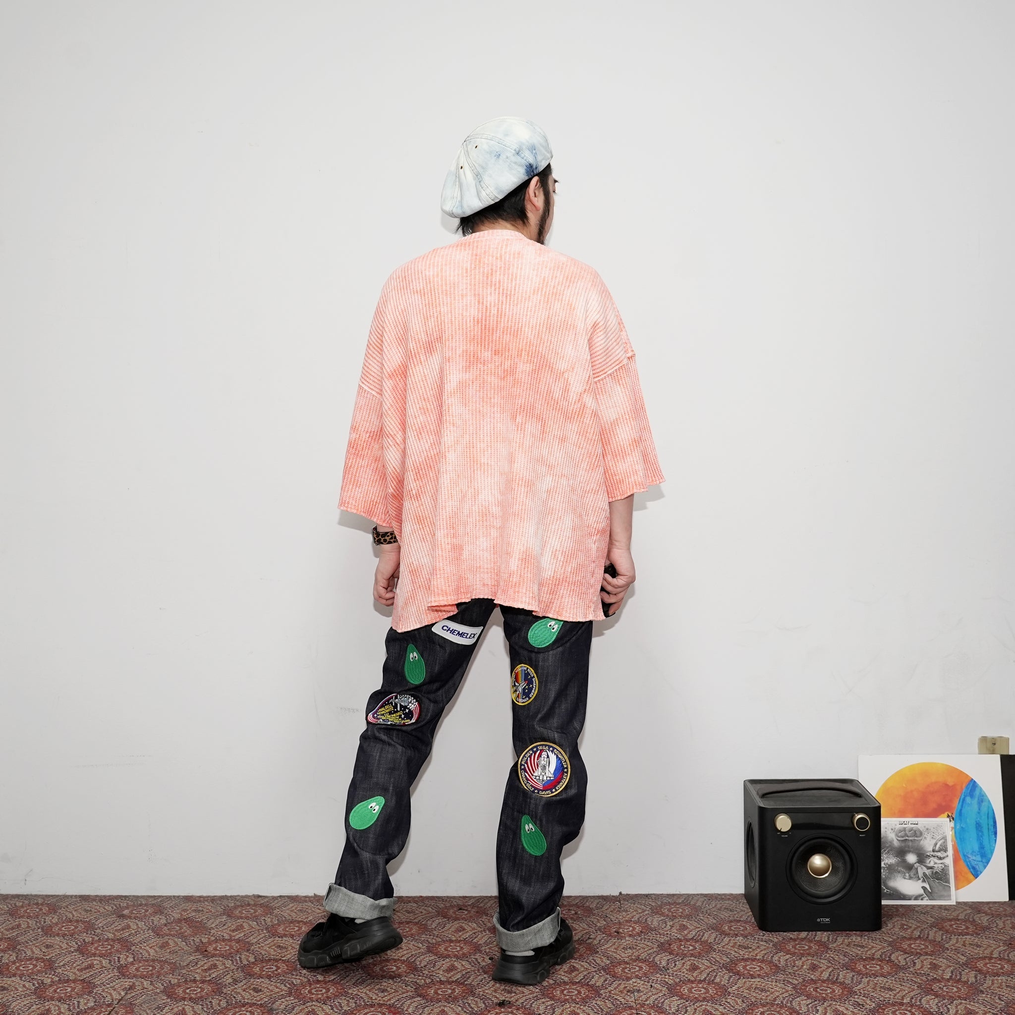 M31304 | Monitaly Xx Jeans W/ Avocado Embroidery And Patches | Color:Cone Ds Selvage Denim【MONITALY_モニタリー】