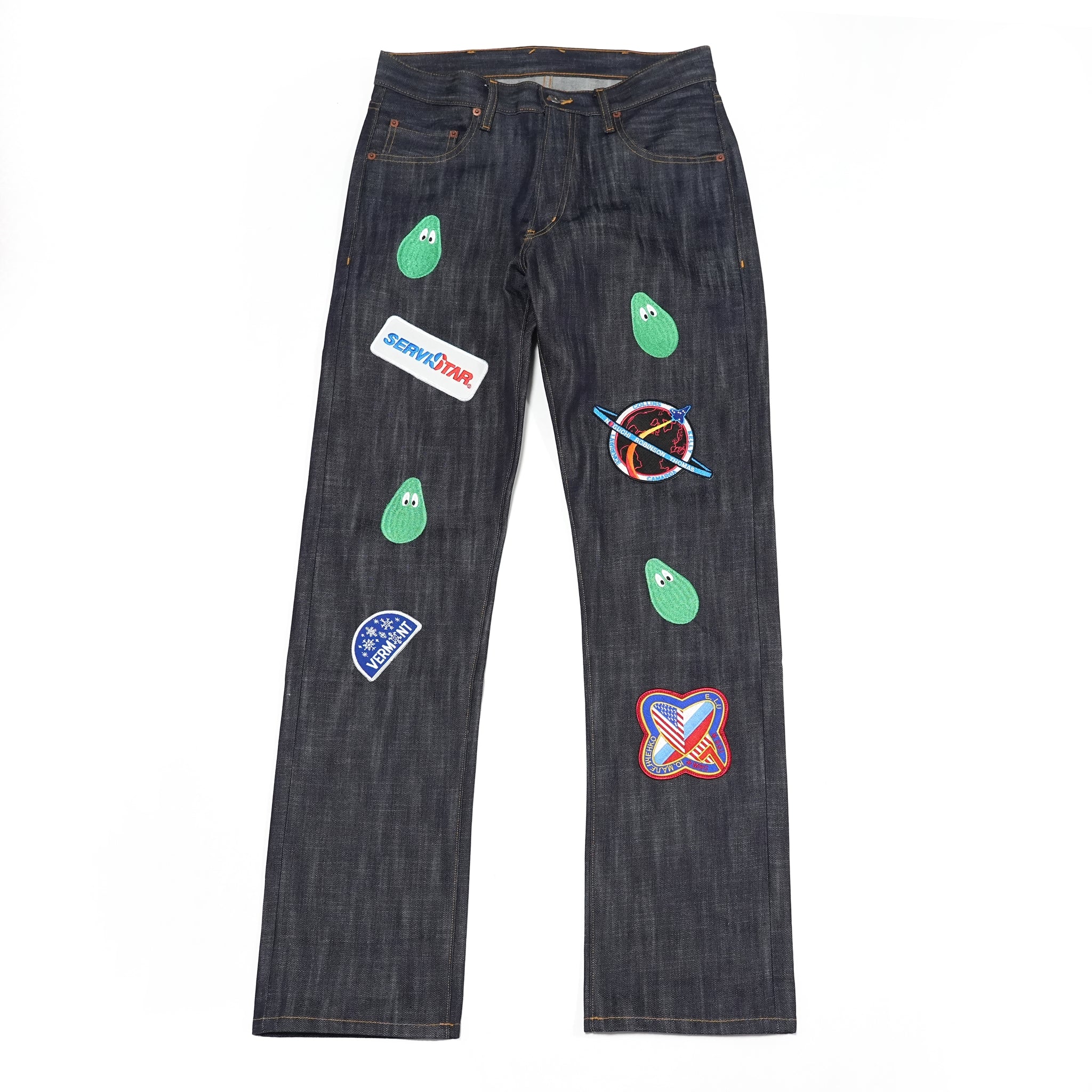 No:M31304 | Name:Monitaly Xx Jeans W/ Avocado Embroidery And Patches |