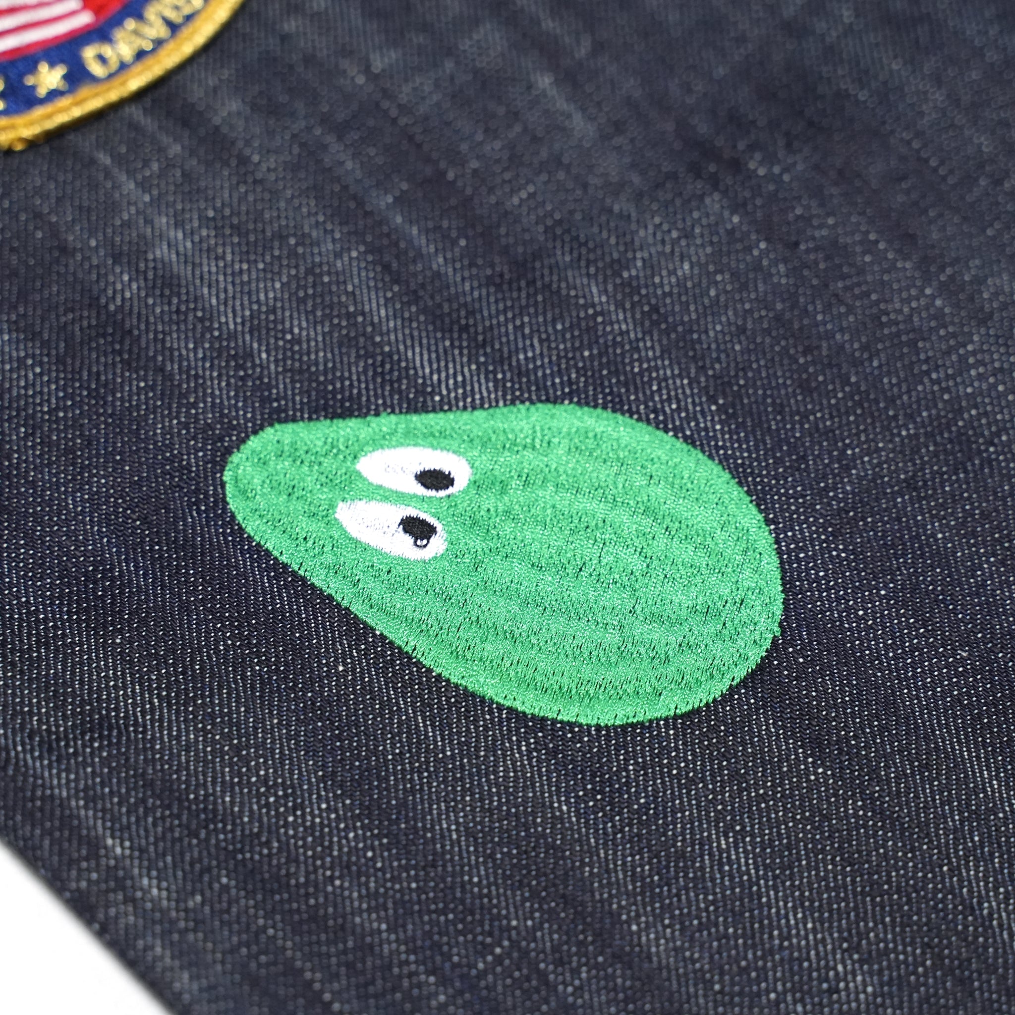 M31304 | Monitaly Xx Jeans W/ Avocado Embroidery And Patches | Color:Cone Ds Selvage Denim【MONITALY_モニタリー】