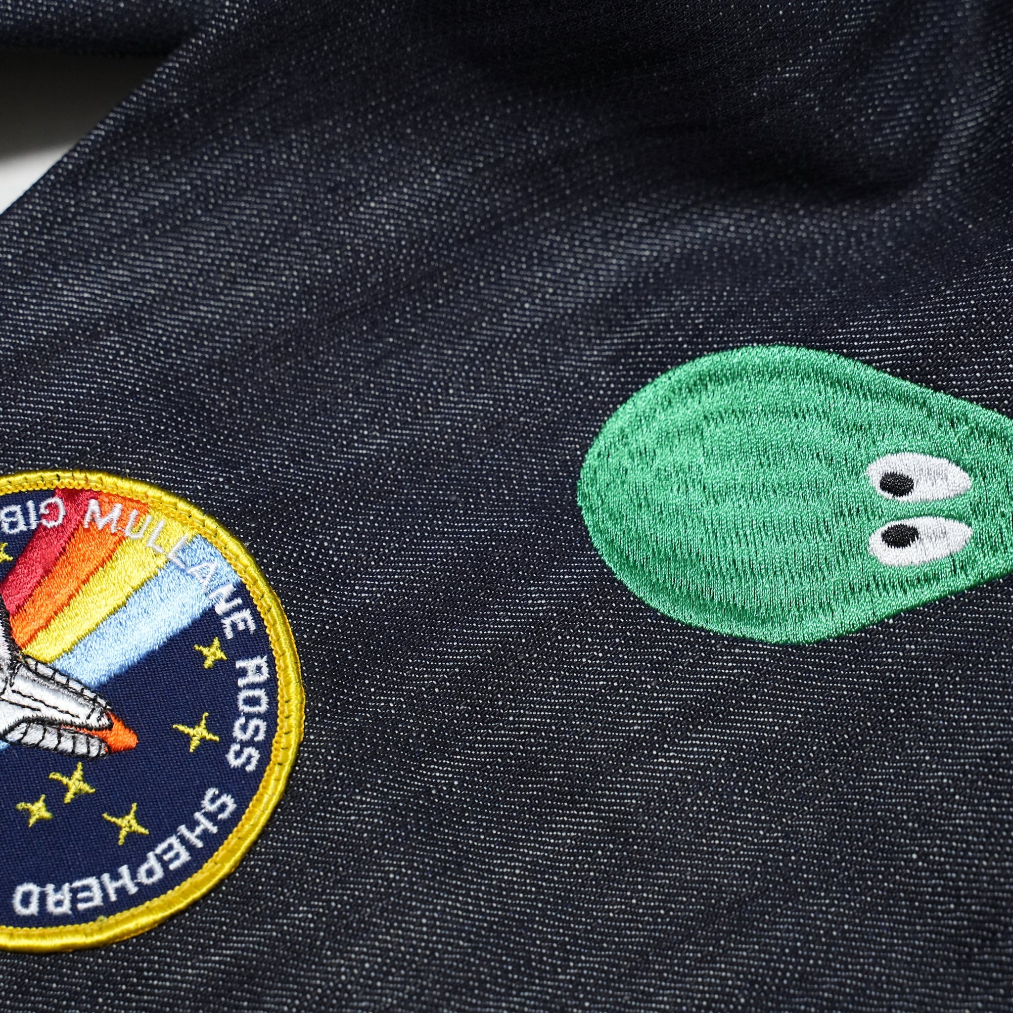 M31304 | Monitaly Xx Jeans W/ Avocado Embroidery And Patches | Color:Cone Ds Selvage Denim【MONITALY_モニタリー】