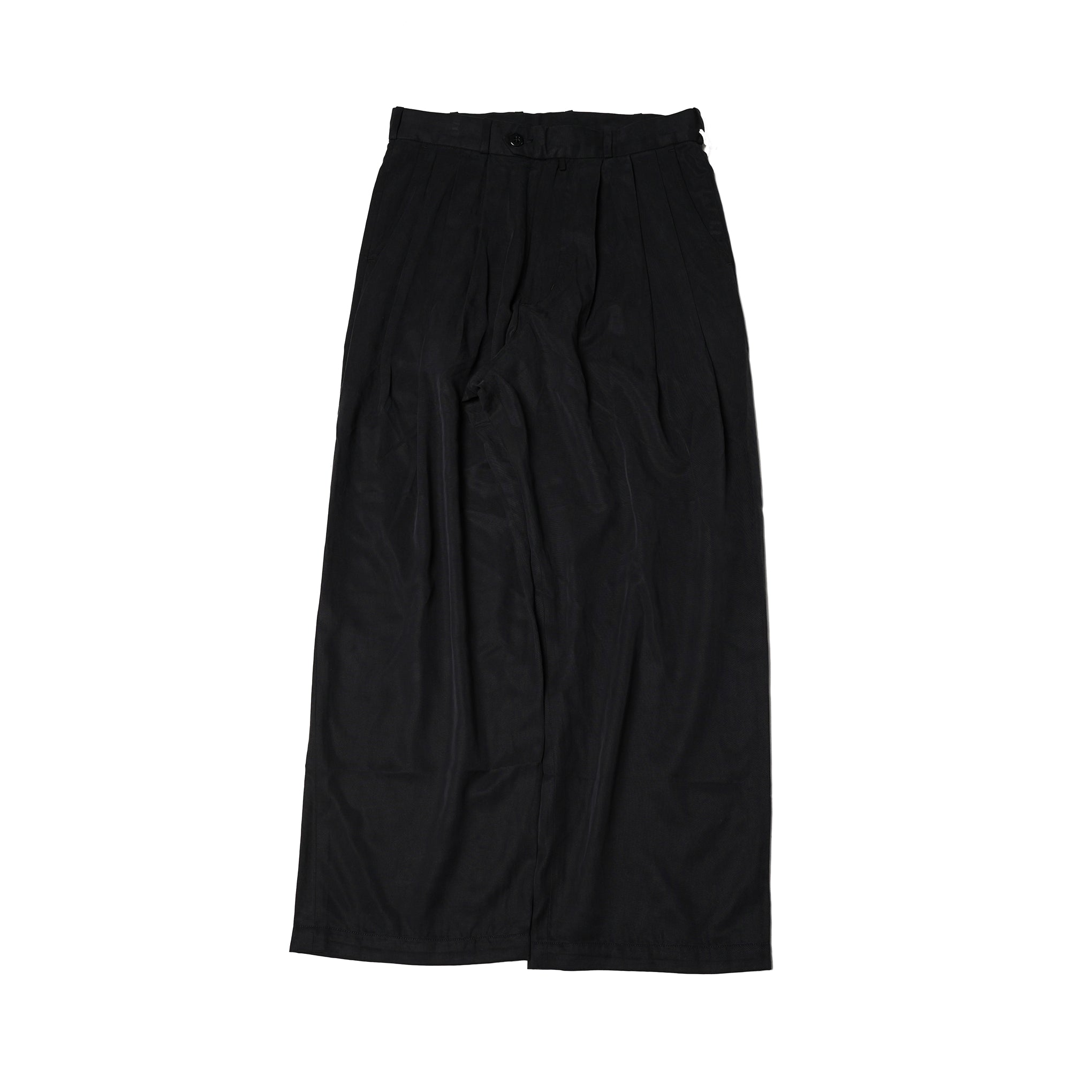 No:M31310-2 | Name:Triple Tuck Wide Pants | Color:Tencel Black【MONITALY_モニタリー】【archive】