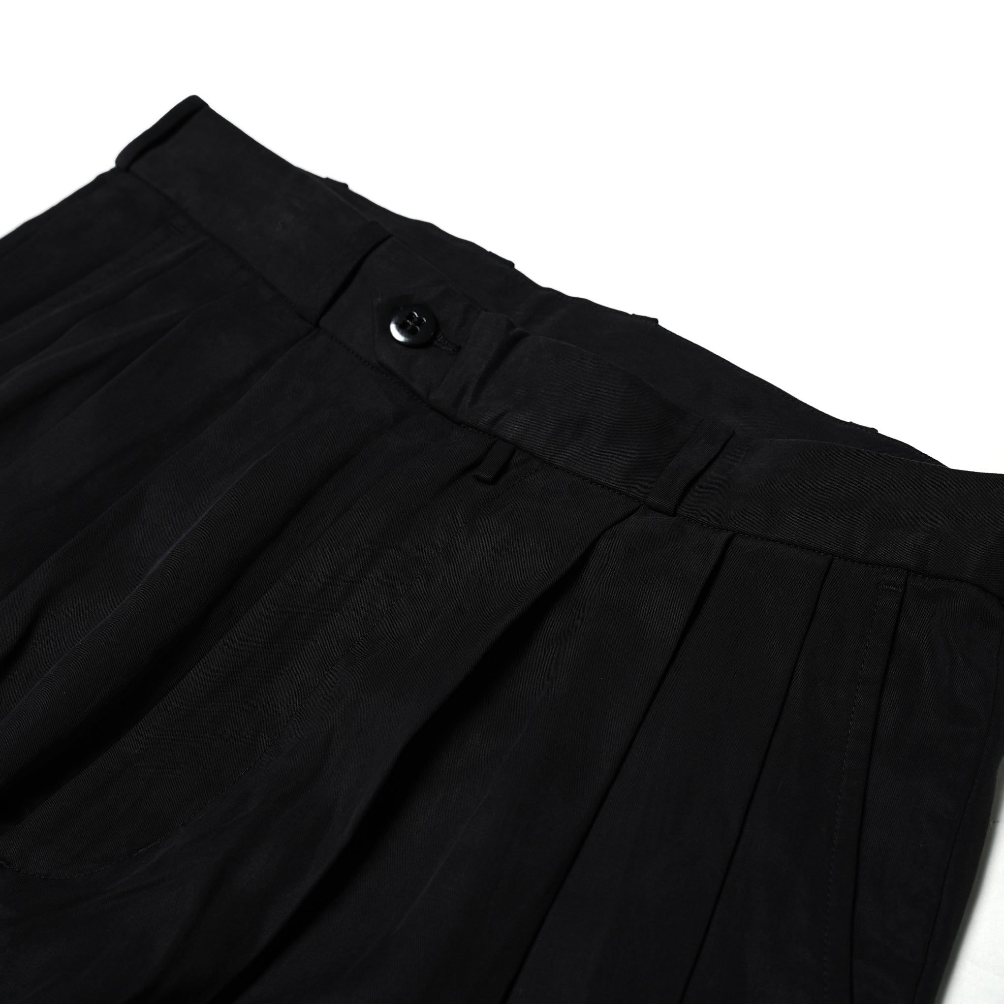 No:M31310-2 | Name:Triple Tuck Wide Pants | Color:Tencel Black【MONITALY_モニタリー】【archive】