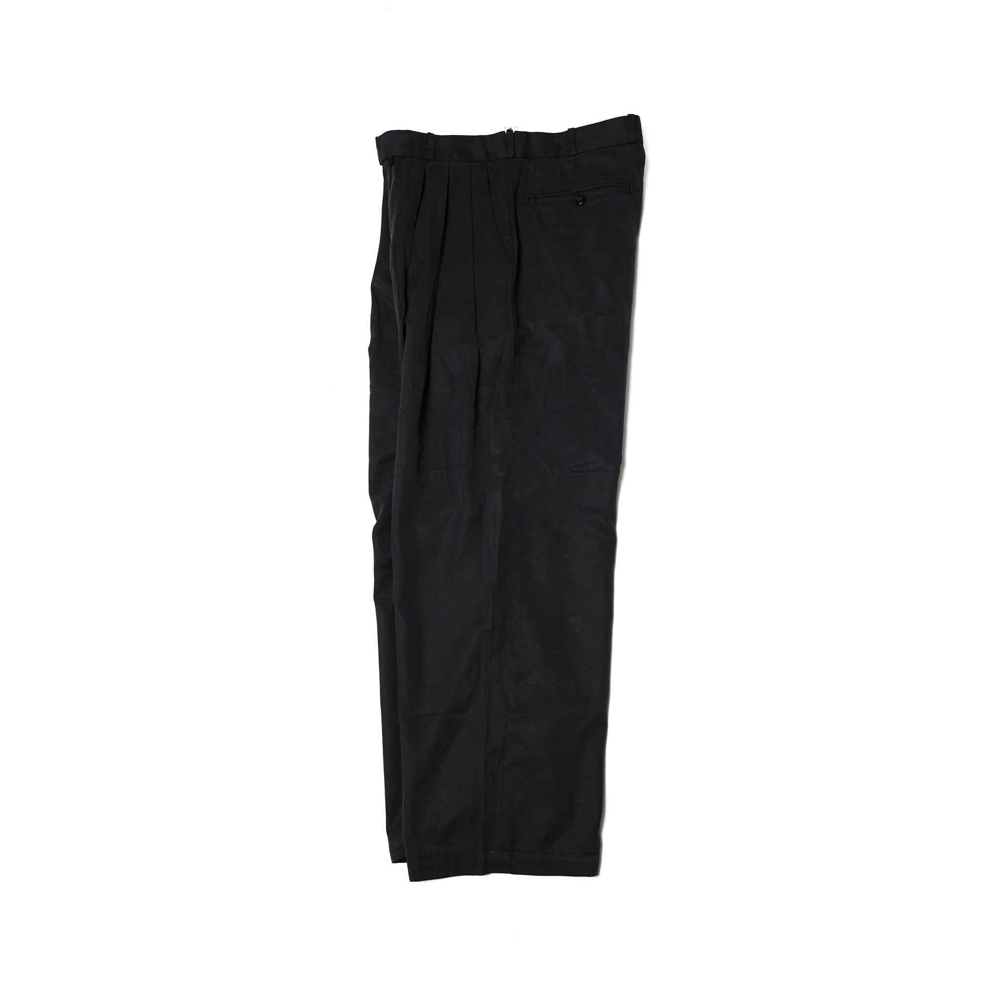 No:M31310-2 | Name:Triple Tuck Wide Pants | Color:Tencel Black【MONITALY_モニタリー】【archive】