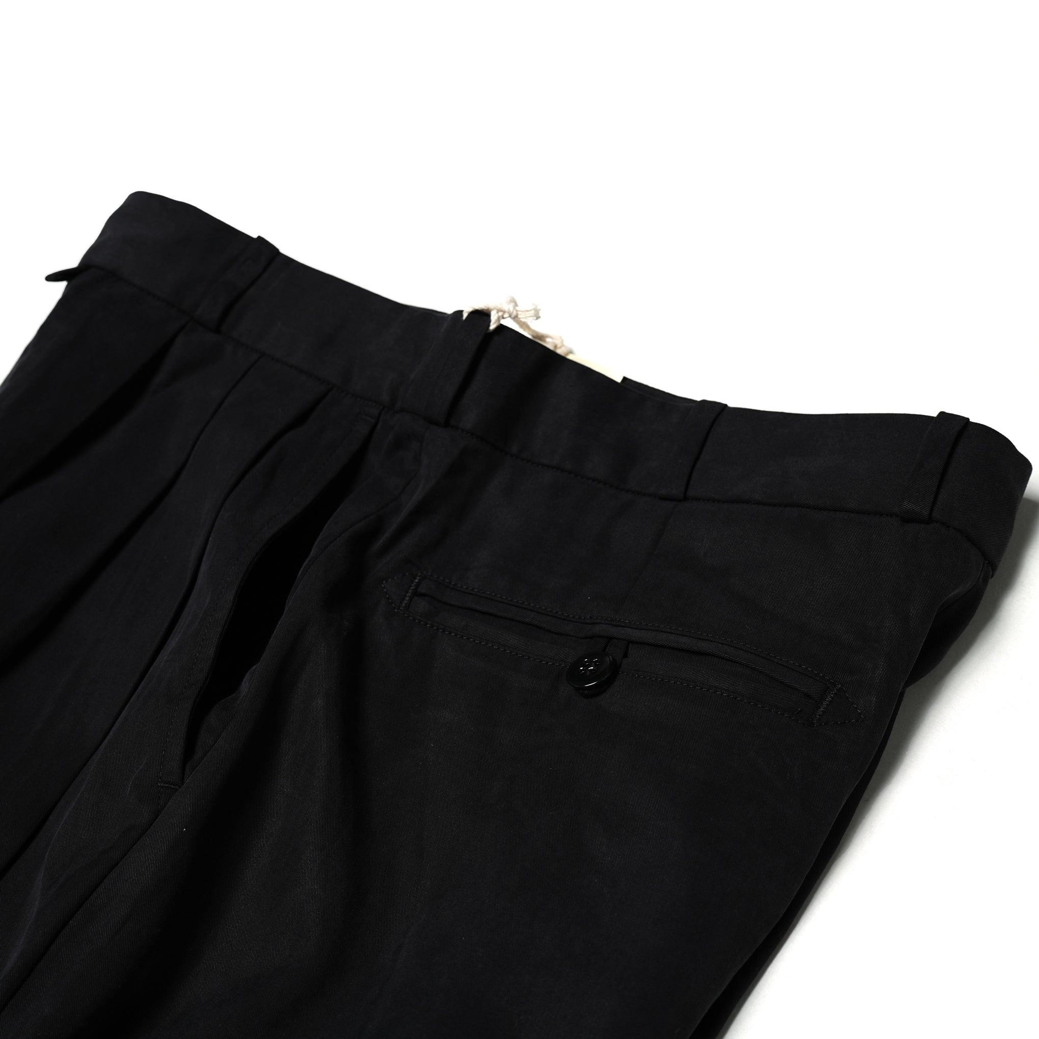 No:M31310-2 | Name:Triple Tuck Wide Pants | Color:Tencel Black【MONITALY_モニタリー】【archive】