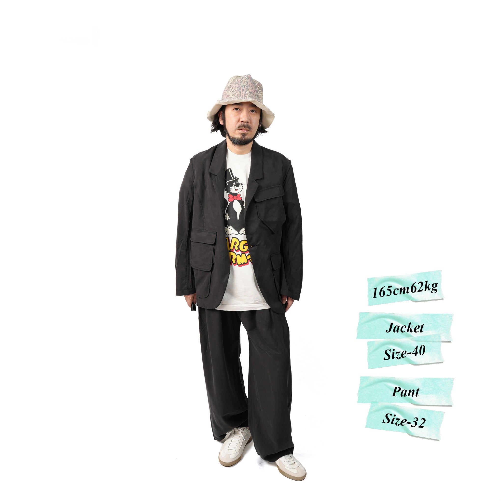 No:M31310-2 | Name:Triple Tuck Wide Pants | Color:Tencel Black【MONITALY_モニタリー】【archive】