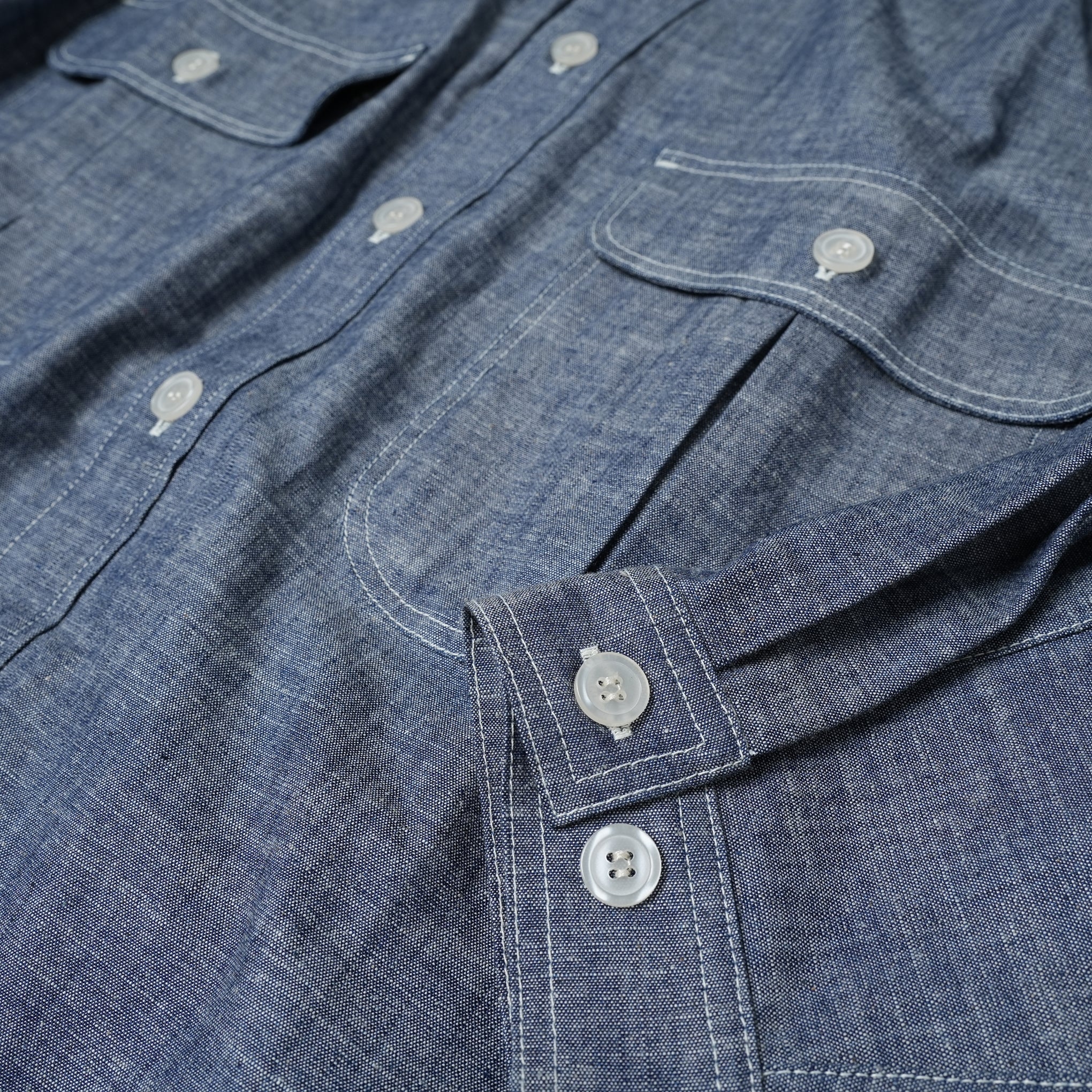 M31808-1 | Giorgio Work Shirt | Color:Chambray【MONITALY_モニタリー】