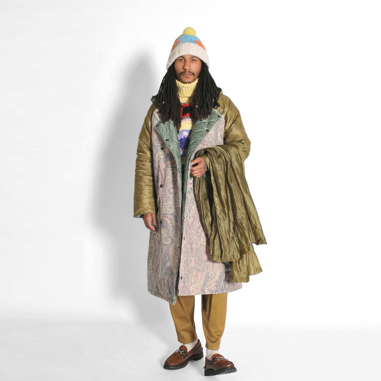 No:M30018 | Name:Insulated Duffle Coat | Color:Vintage Us Army Parachute X Betro Paisley | Size:40/42【MONITALY】【入荷予定アイテム・入荷連絡可能】-MONITALY-ADDICTION FUKUOKA