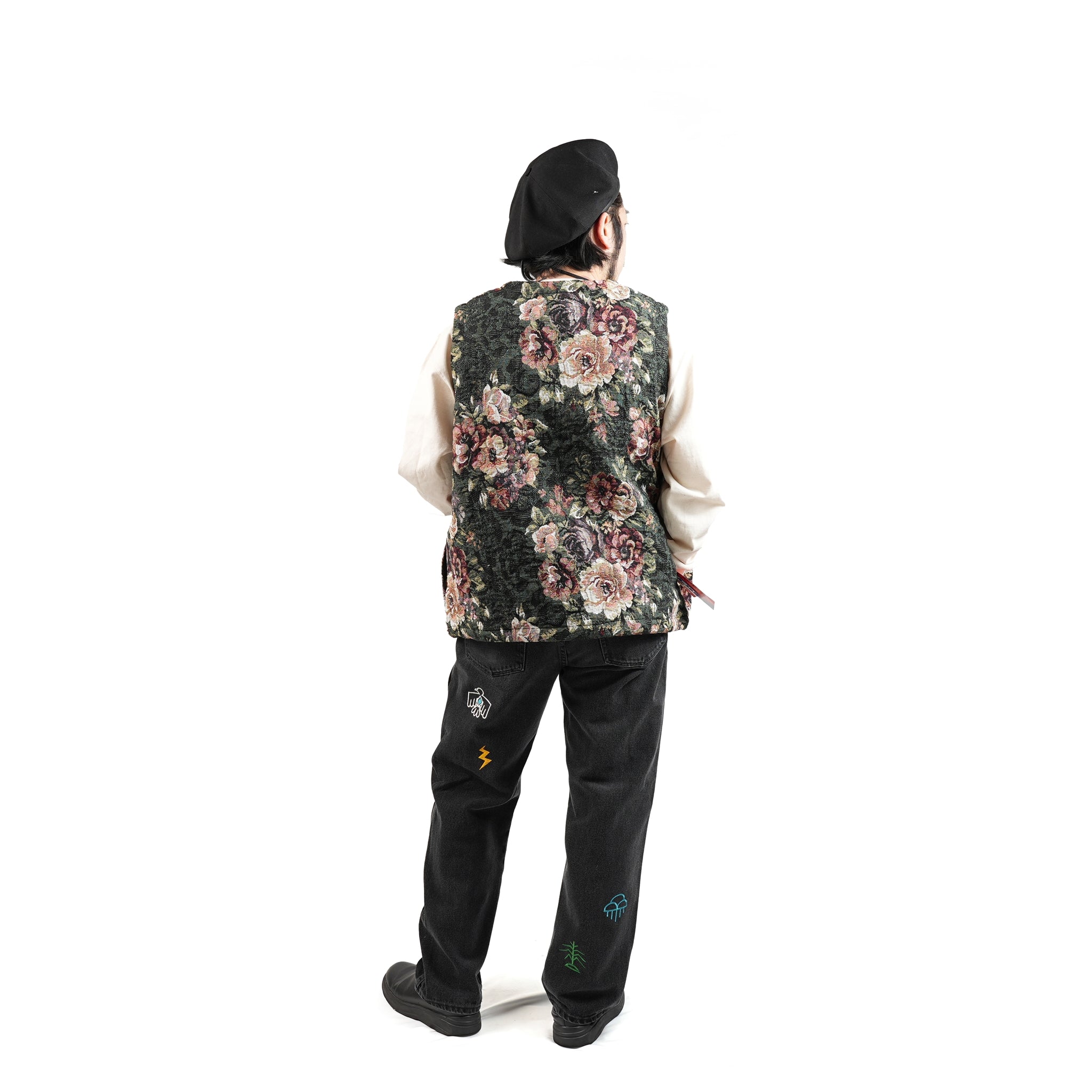 No:VOO-1118 | Name:GOBELIN VEST | Color:Beige/Green/Black【VOO_ヴォー】【archive】